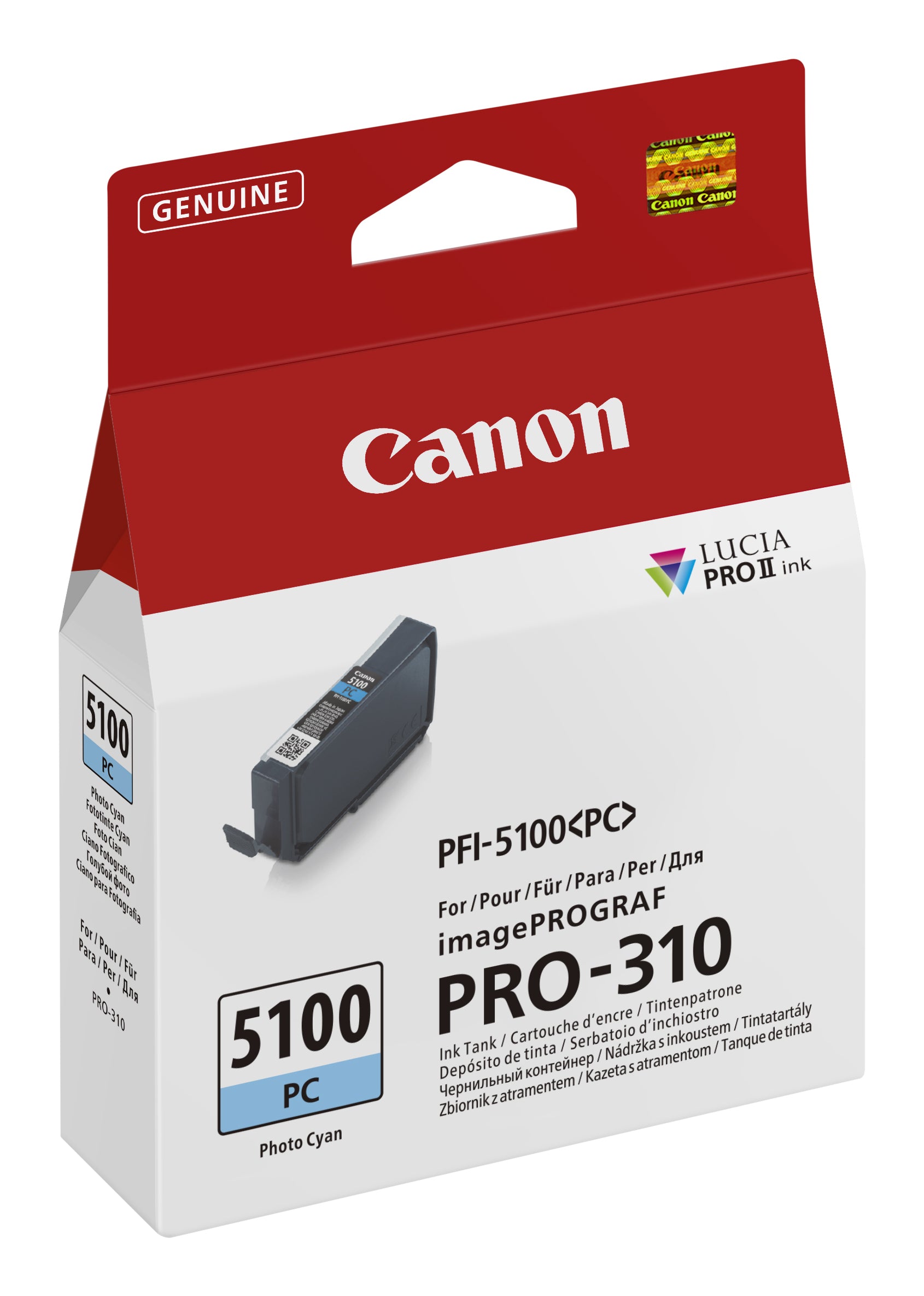 Canon Tintenpatrone PFI-5100 PC, Fotozyan – für imagePROGRAF