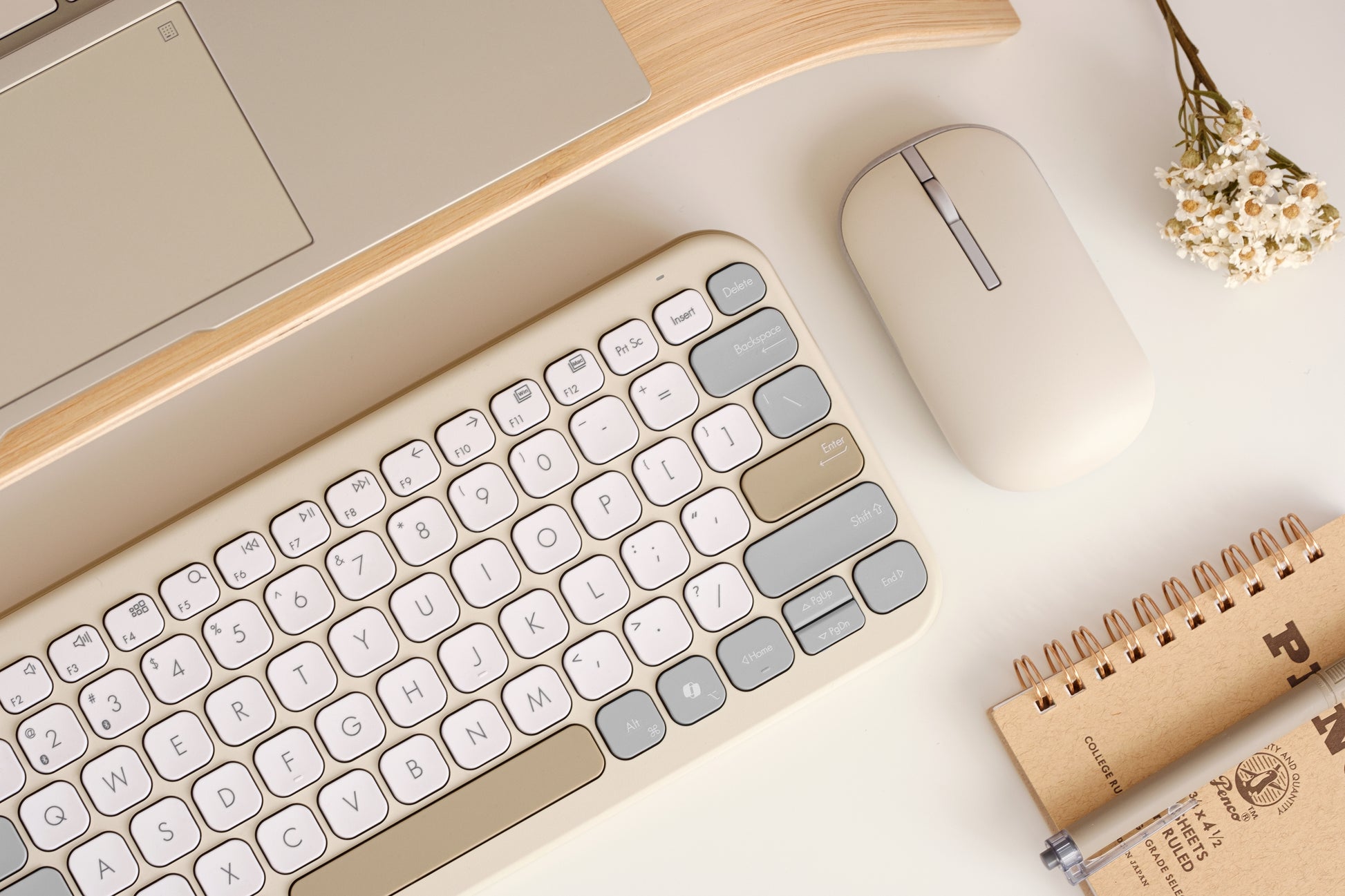 ASUS Marshmallow KW100 – Tastatur 75% – Schere – Bluetooth – QWERTZ (DE) – ohne Ziffernblock