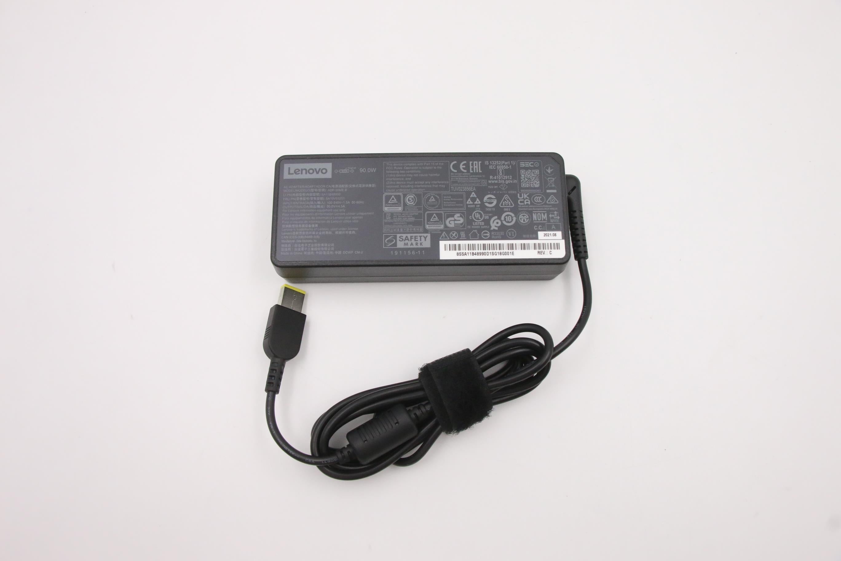 Lenovo 5A10V03251 Netzteil 90 W – 20 V/4,5 A, 100–240 V 50/60 Hz – für Lenovo-Notebooks – schwarz