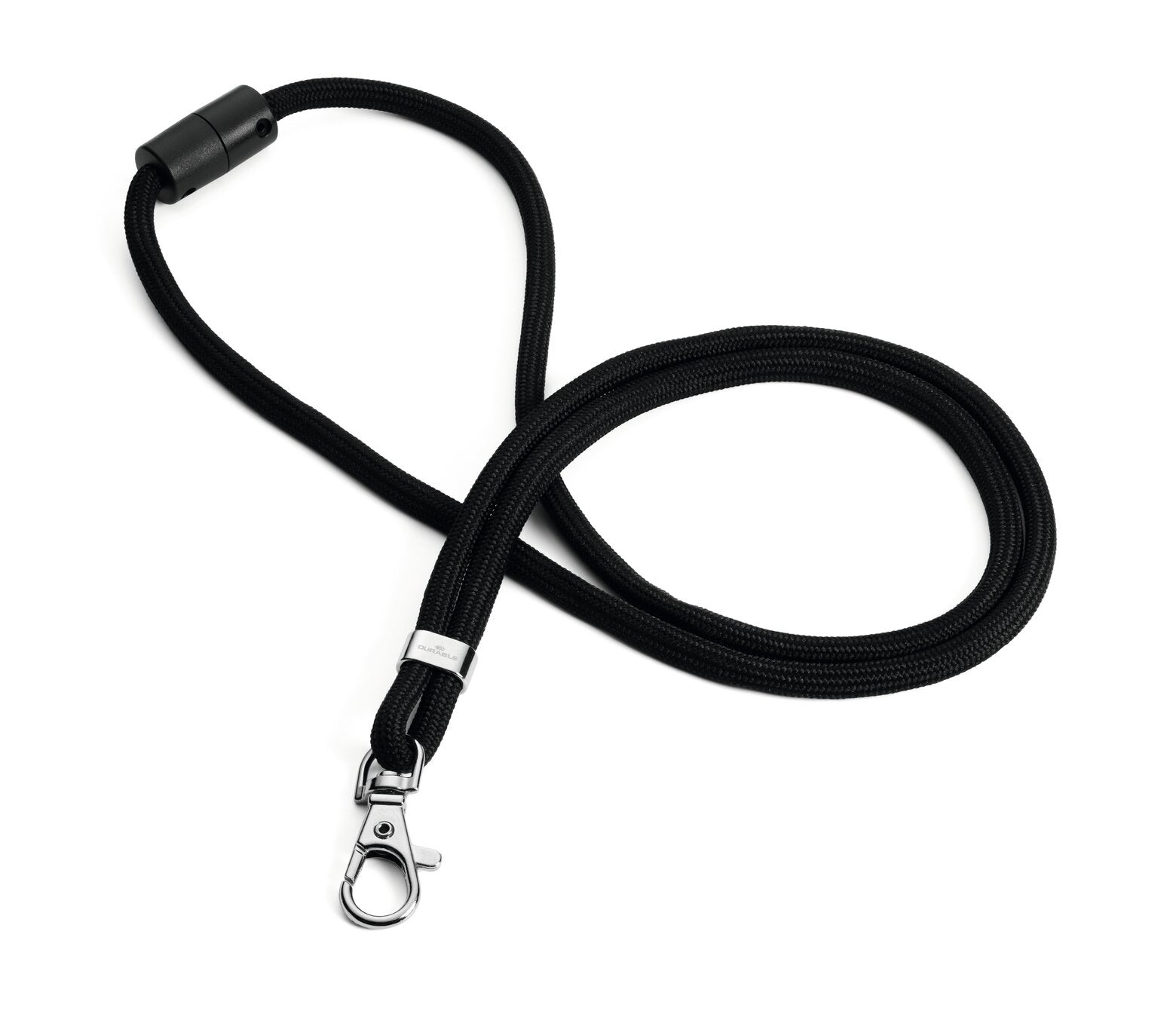 Durable Namensschild-Umhängeband – Schwarz, 6 mm, Bandlänge 46 cm