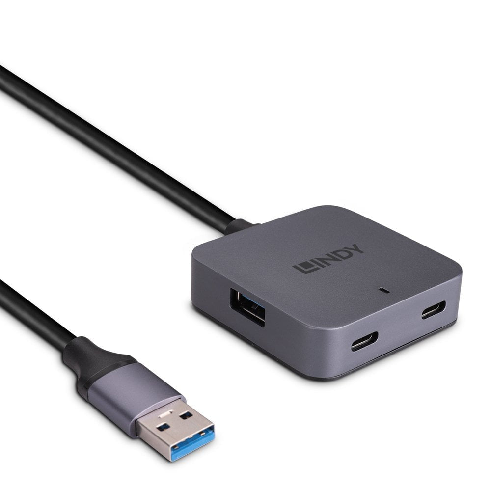 Lindy USB-Hub – USB-A, 2× USB-A, 2× USB-C