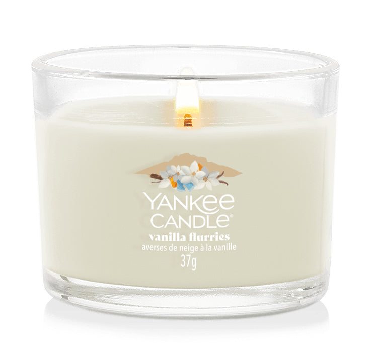 Yankee Candle Duftkerze – Vanilla Flurries – Ø 5,4 × 4,5 cm – ca. 7–10 h