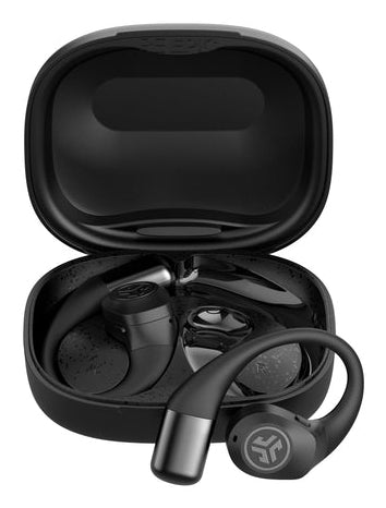 JLab Epic Open Sport – True Wireless In-Ear Kopfhörer – Bluetooth, Hi-Res (LDAC) – Schwarz – bis 30+ h