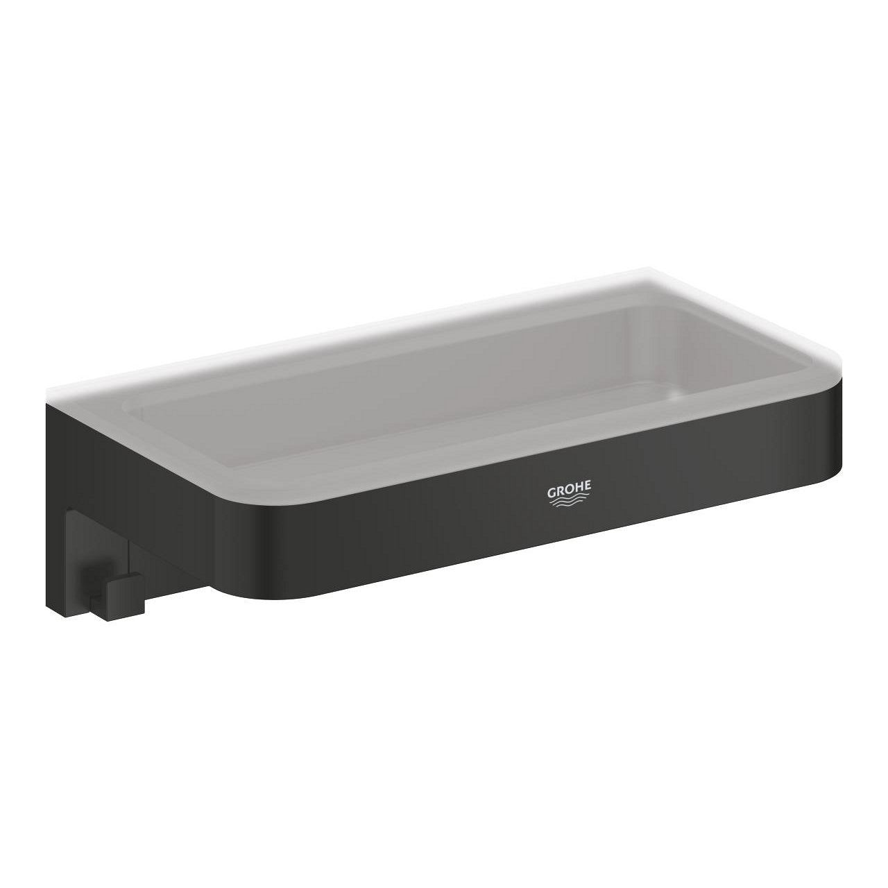 GROHE Seifenhalter (Wand) Start Cube – Kunststoff, Klebestreifen, 20×6 cm, Schwarz