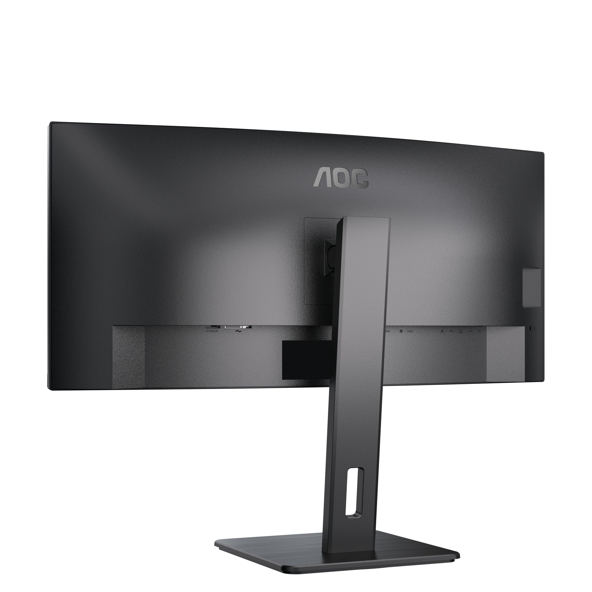 AOC Monitor, 34", 3440 × 1440 (UWQHD), VA, 100 Hz, 300 cd/m², KVM, USB-C, Gebogen, VESA 100 × 100, Schwarz
