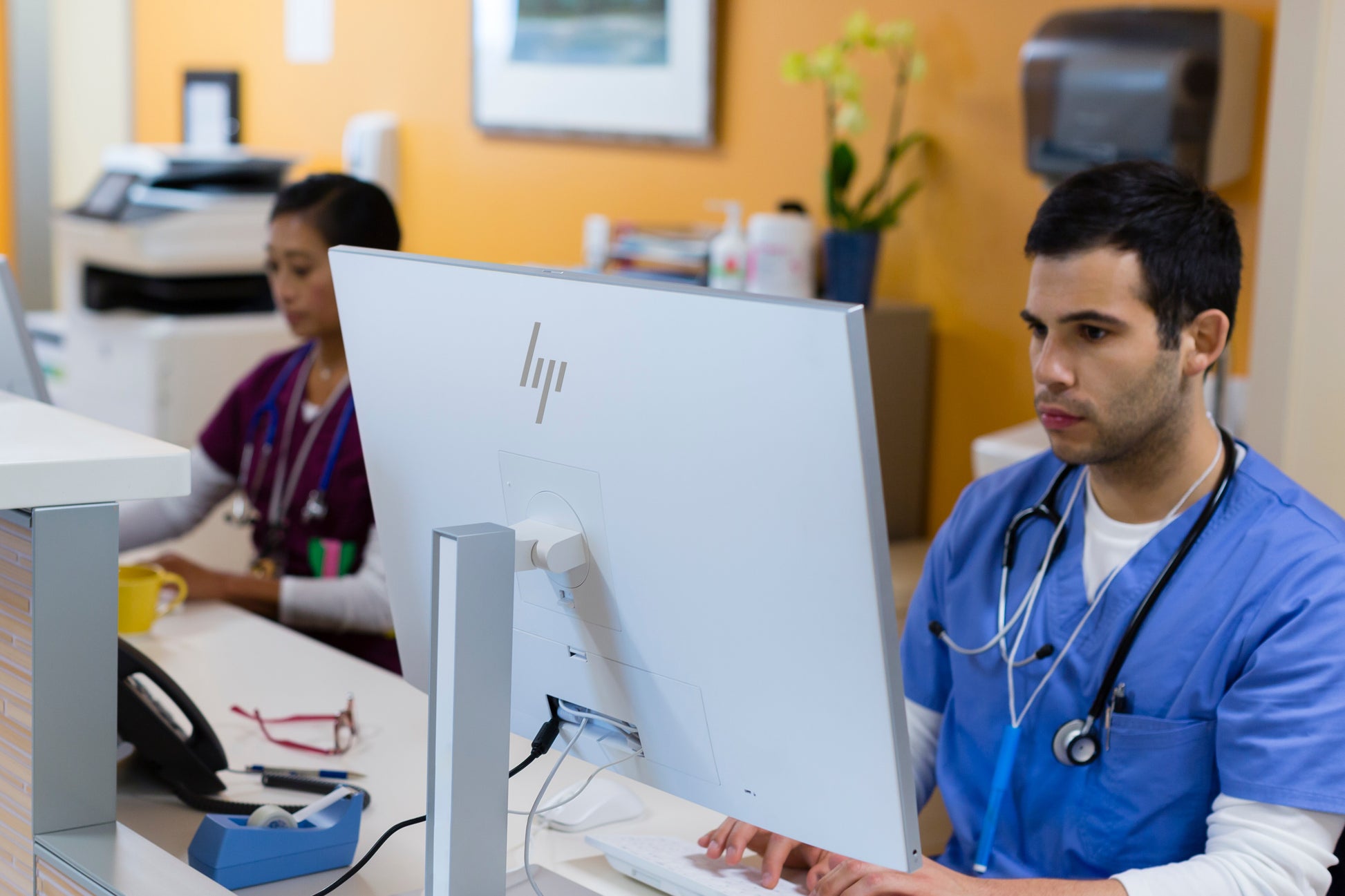 HP Healthcare Edition – Tastatur- und Maus-Set – Membran – kabelgebunden, USB – Weiss – für HP ProDesk/EliteDesk