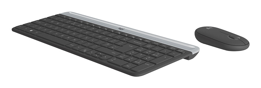 Logitech MK470 Slim – Tastatur, kabellos (2,4 GHz), Dunkelgrau