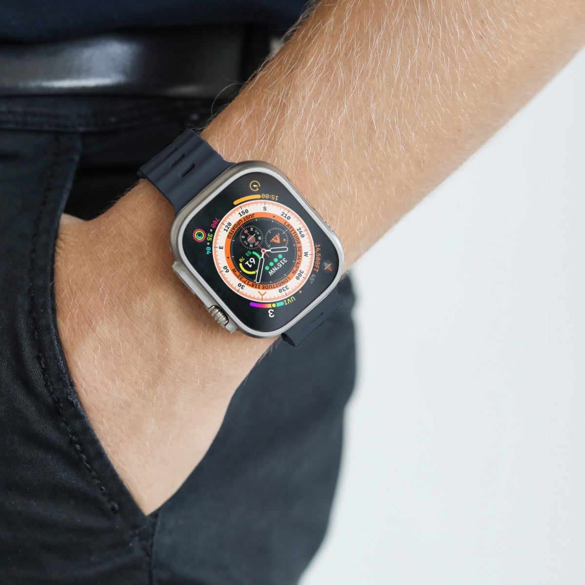 Vonmählen Wave Band 2 – Sportarmband, Navy, für Apple Watch 40/41/42 mm