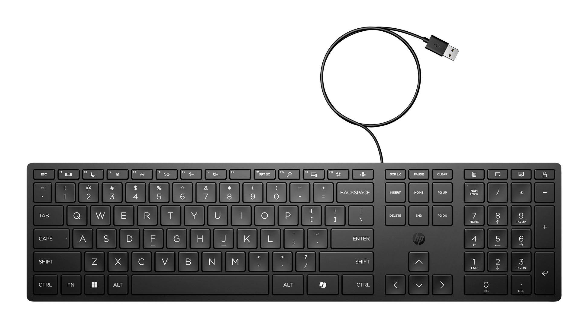 HP 320K Tastatur Kabelgebunden USB Schwarz