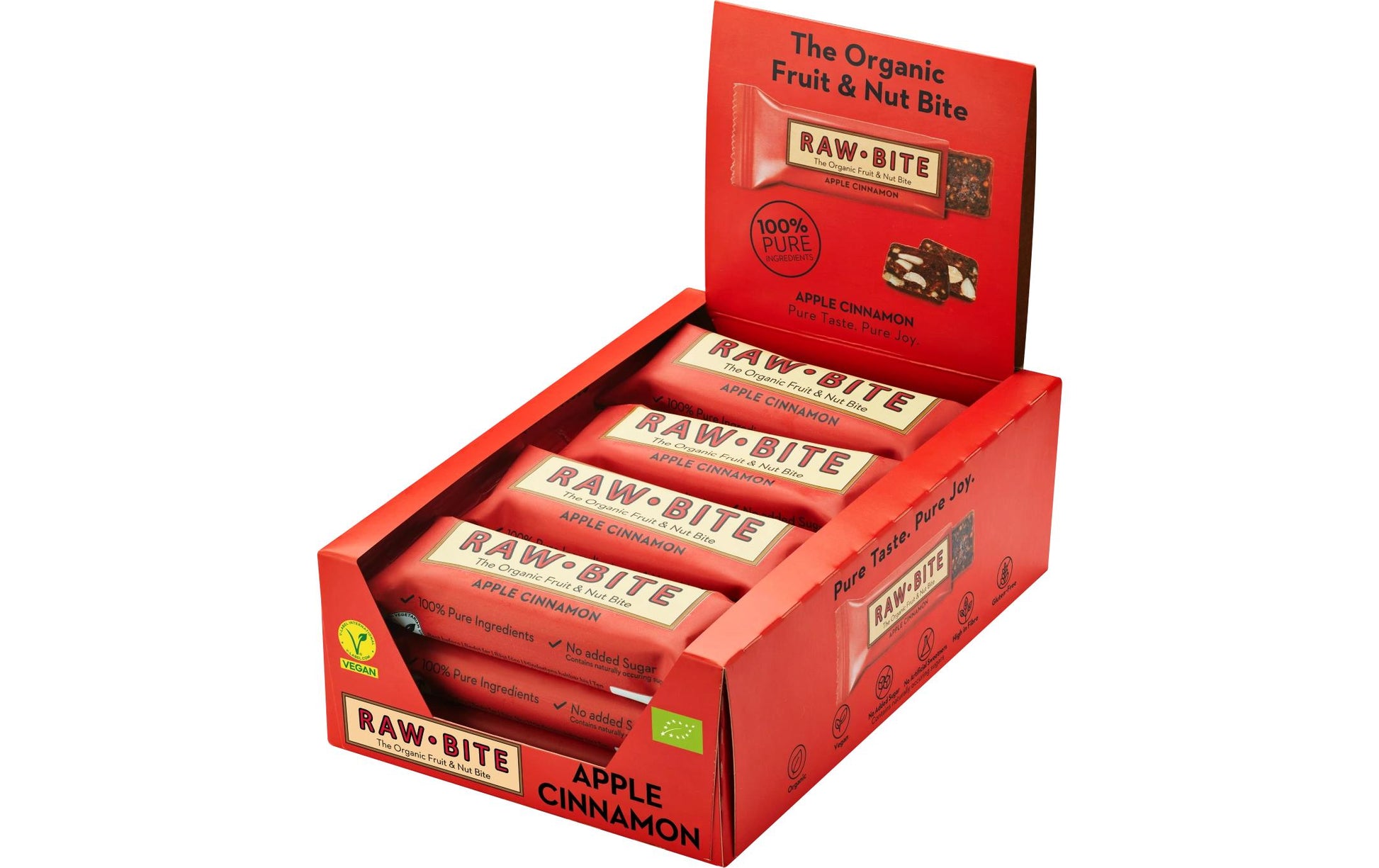 Rawbite Rohkostriegel – Apfel-Zimt, bio, vegan – 12 × 50 g