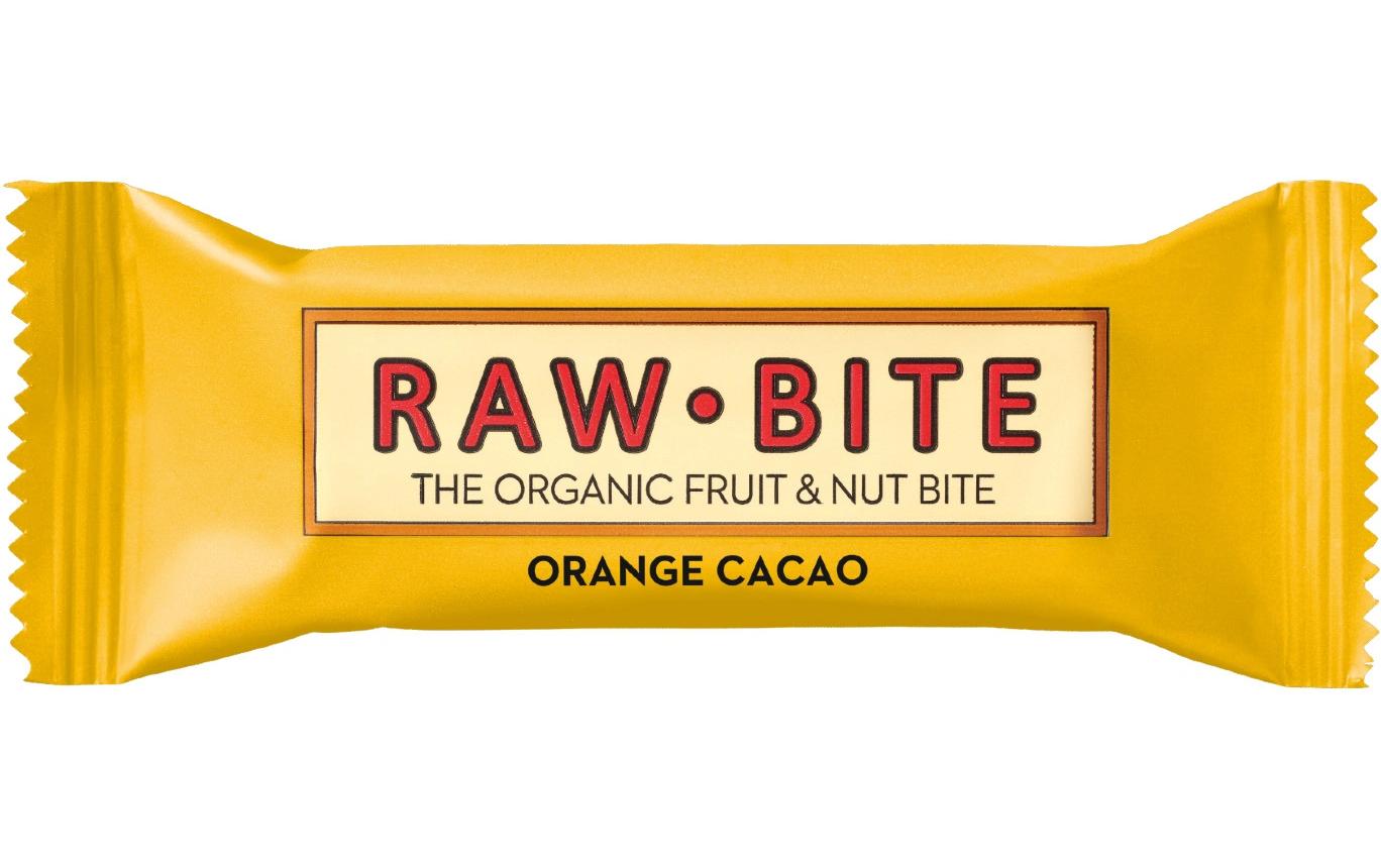 Rawbite Rohkostriegel Orange & Kakao, bio, vegan – 12 × 50 g