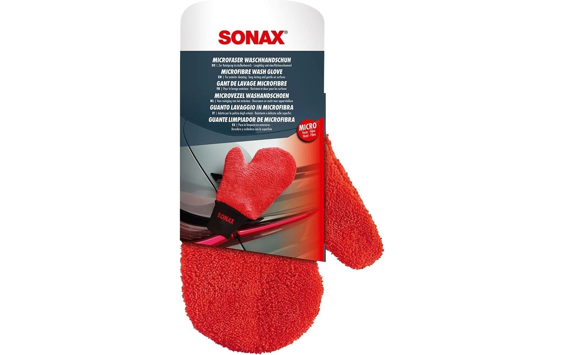 Sonax Waschhandschuh – Mikrofaser – 1 Stk. – rot
