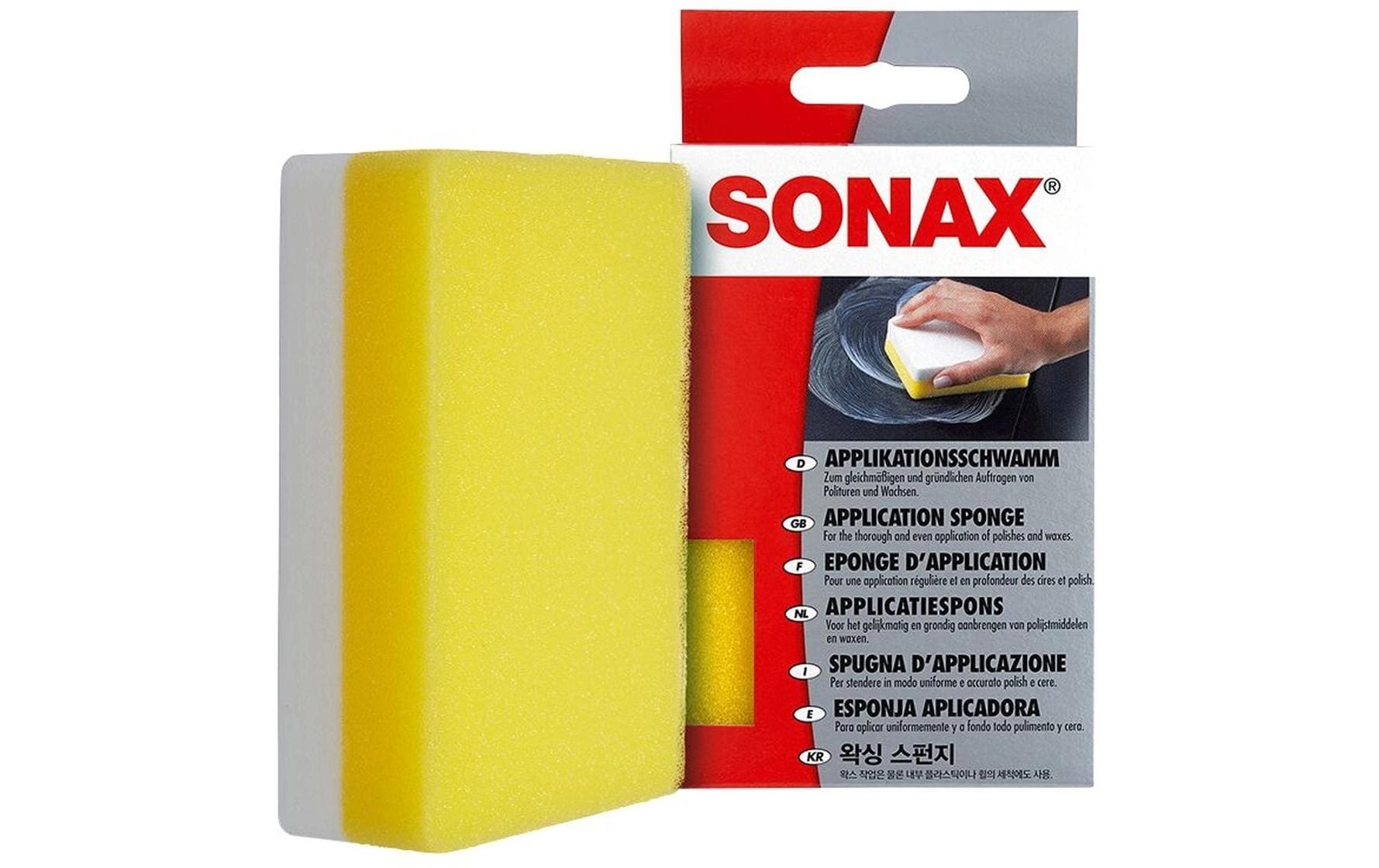 Sonax Applikations-Schwamm – gelb, 1 Stk.