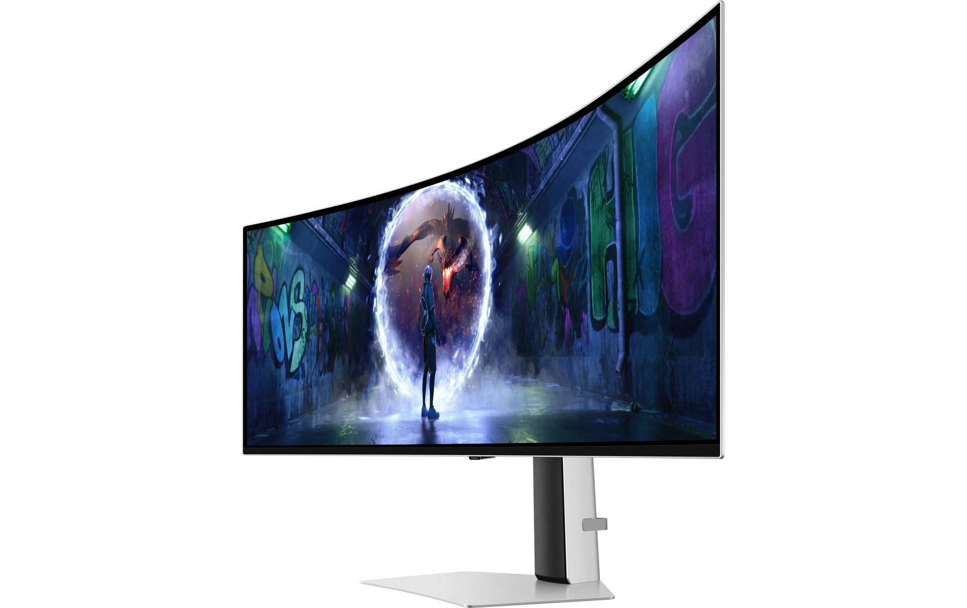 Samsung S49Dg934Su – Monitor, 49", 5120 × 1440 (Dual QHD), OLED, Silber