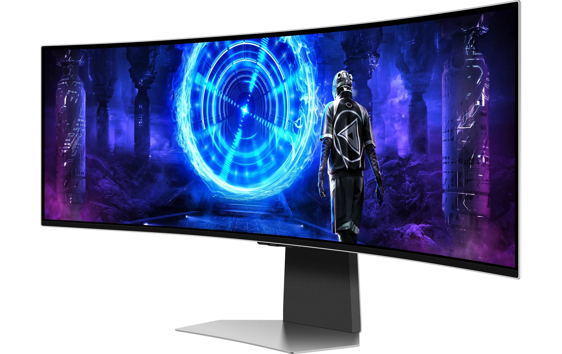 Samsung LS49DG954SUXEN – Monitor, 49", FreeSync Premium Pro, USB-Hub, 2× USB-C, VESA 100 × 100, Silber