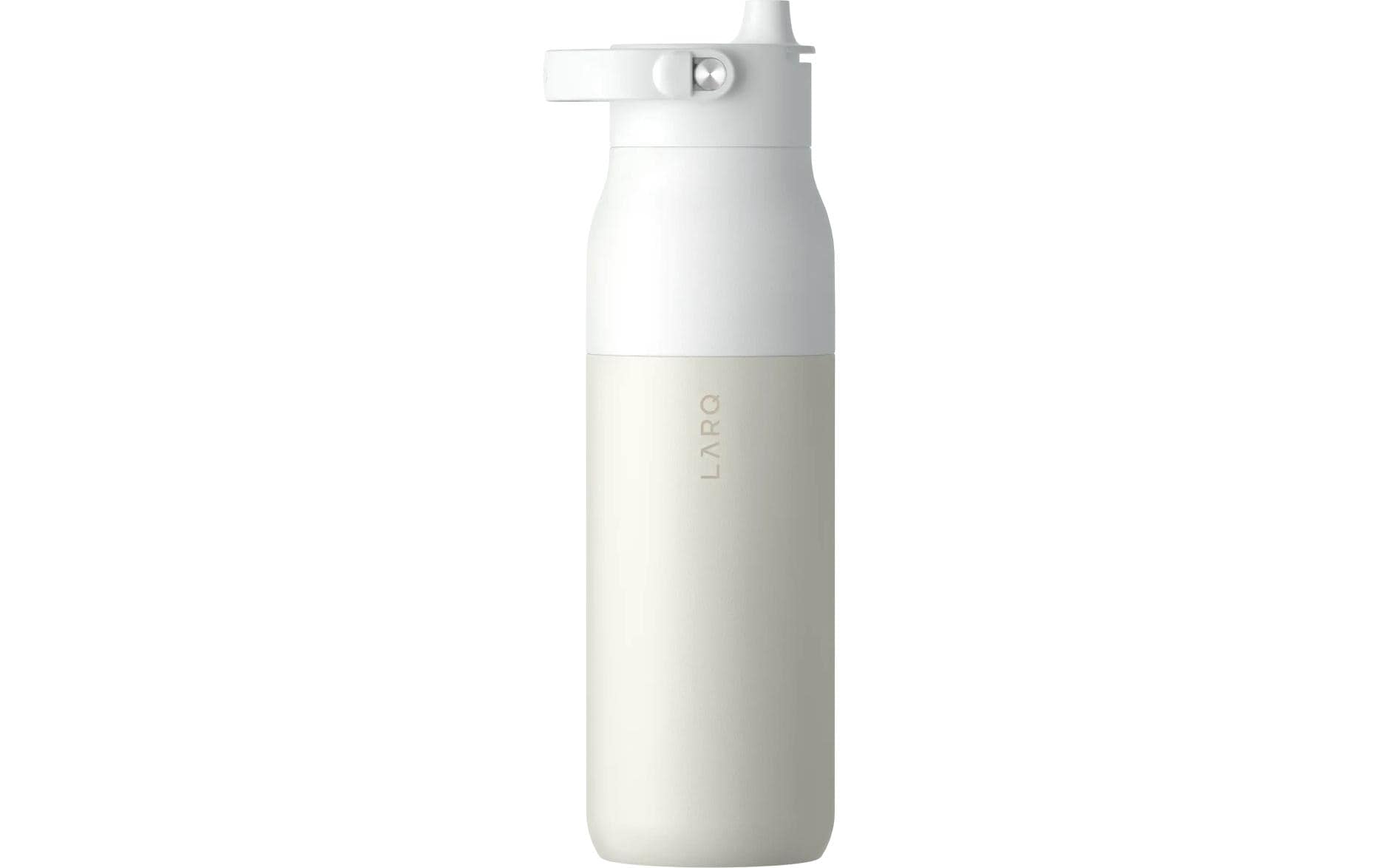 LARQ PureVis 2 Isolierflasche 1 l – doppelwandig, Edelstahl, UV-C selbstreinigend, Weiss