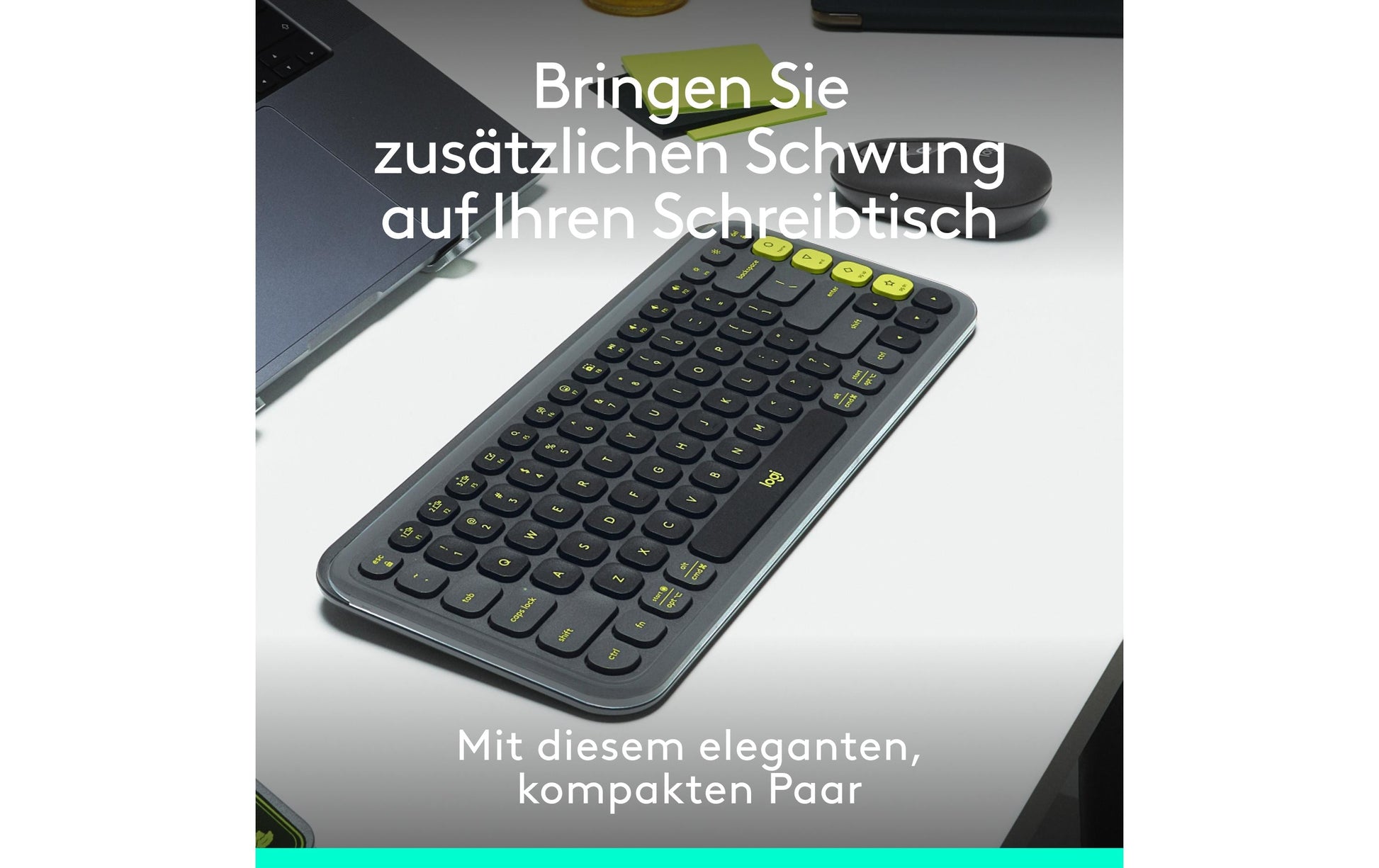 Logitech POP ICON – Tastatur, CH-Layout (DE-CH), Grau