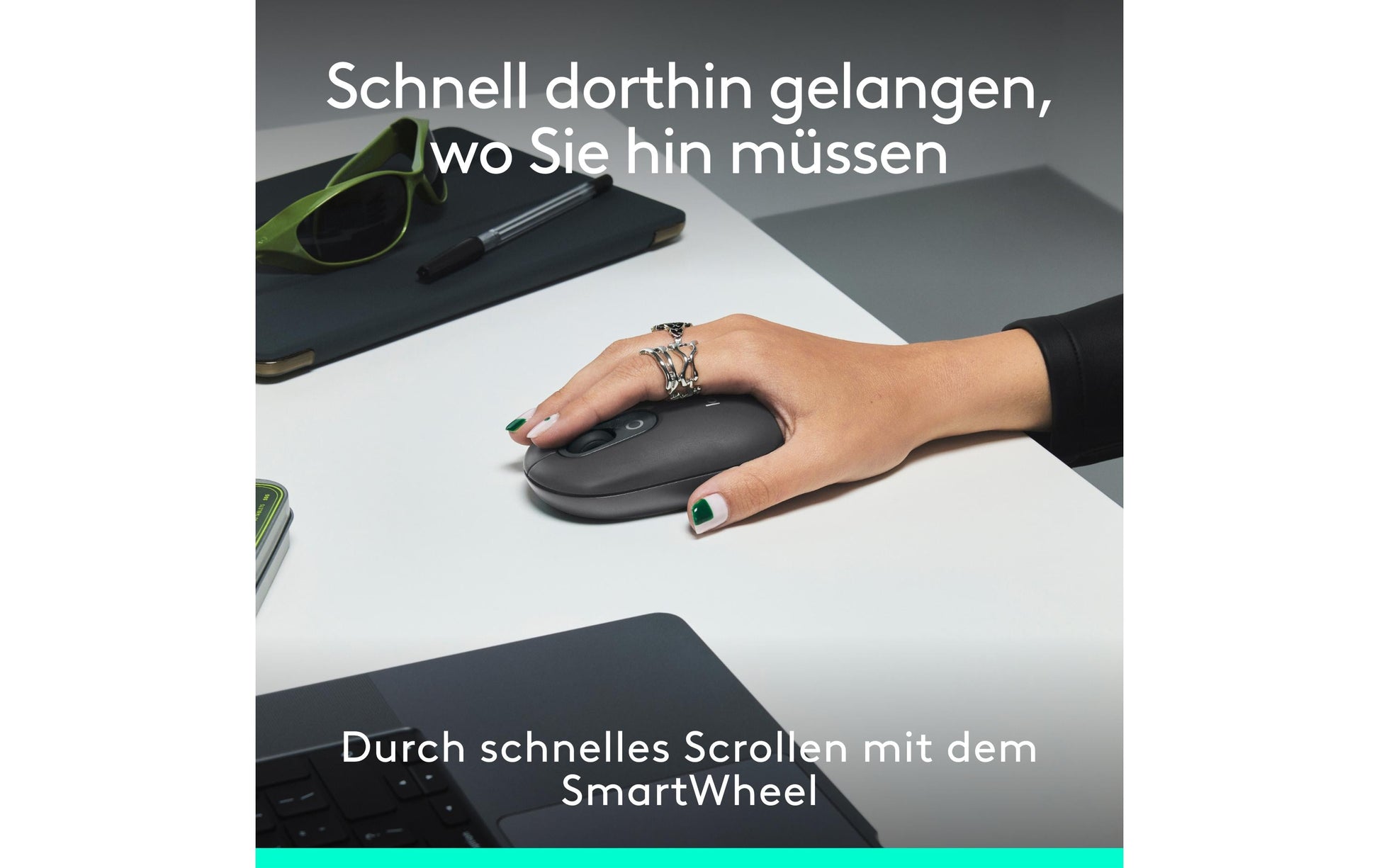 Logitech POP ICON – Tastatur, CH-Layout (DE-CH), Grau