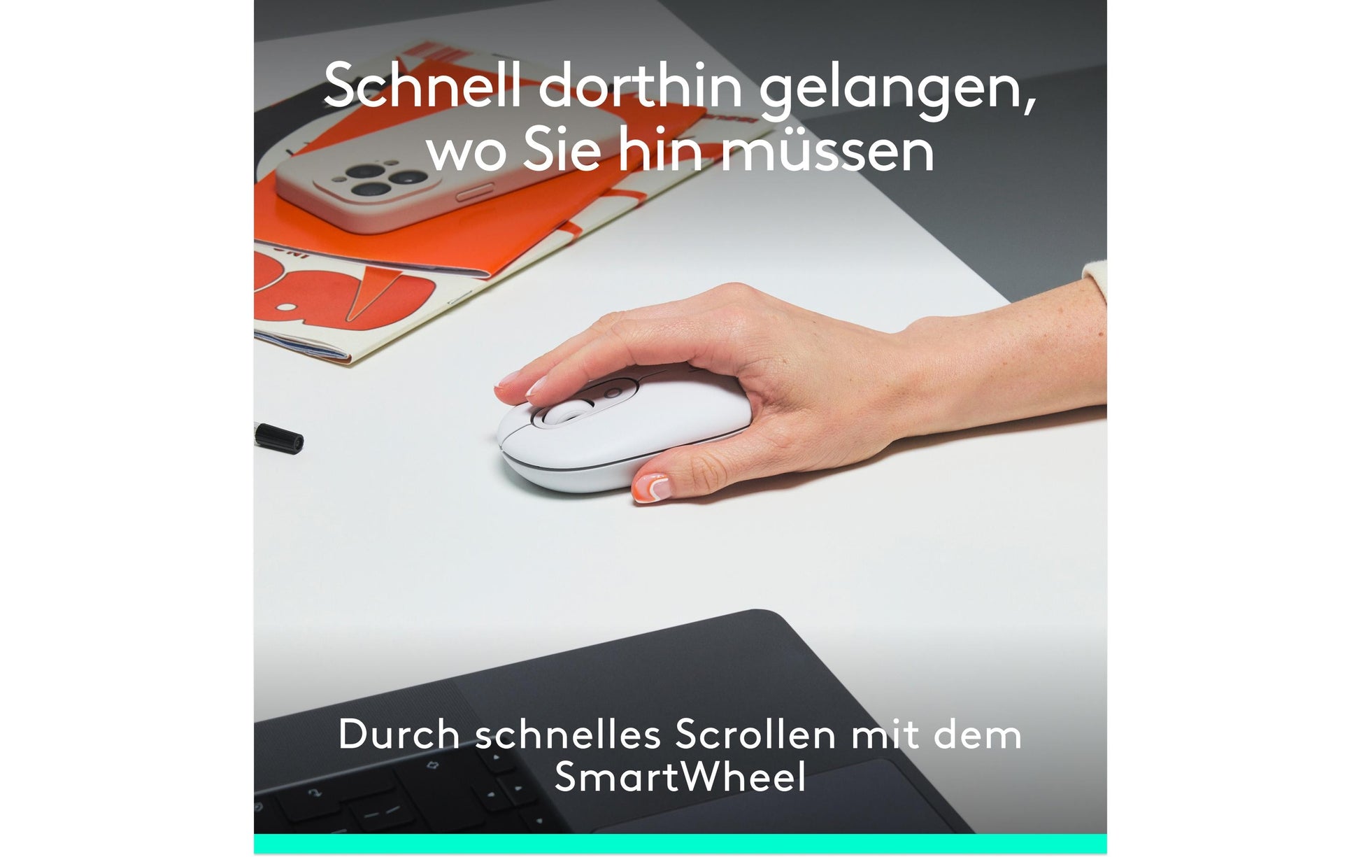 Logitech POP ICON – Tastatur, CH-Layout (DE-CH), Weiss