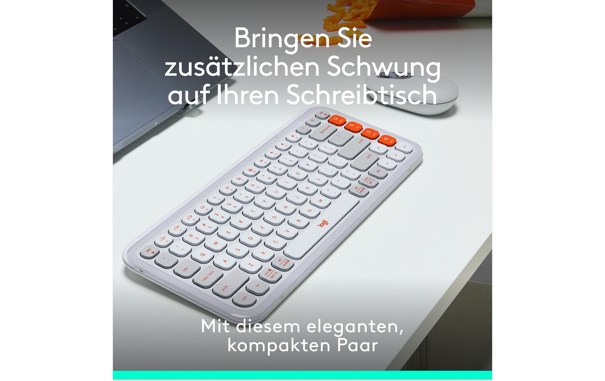 Logitech POP ICON – Tastatur, CH-Layout (DE-CH), Weiss