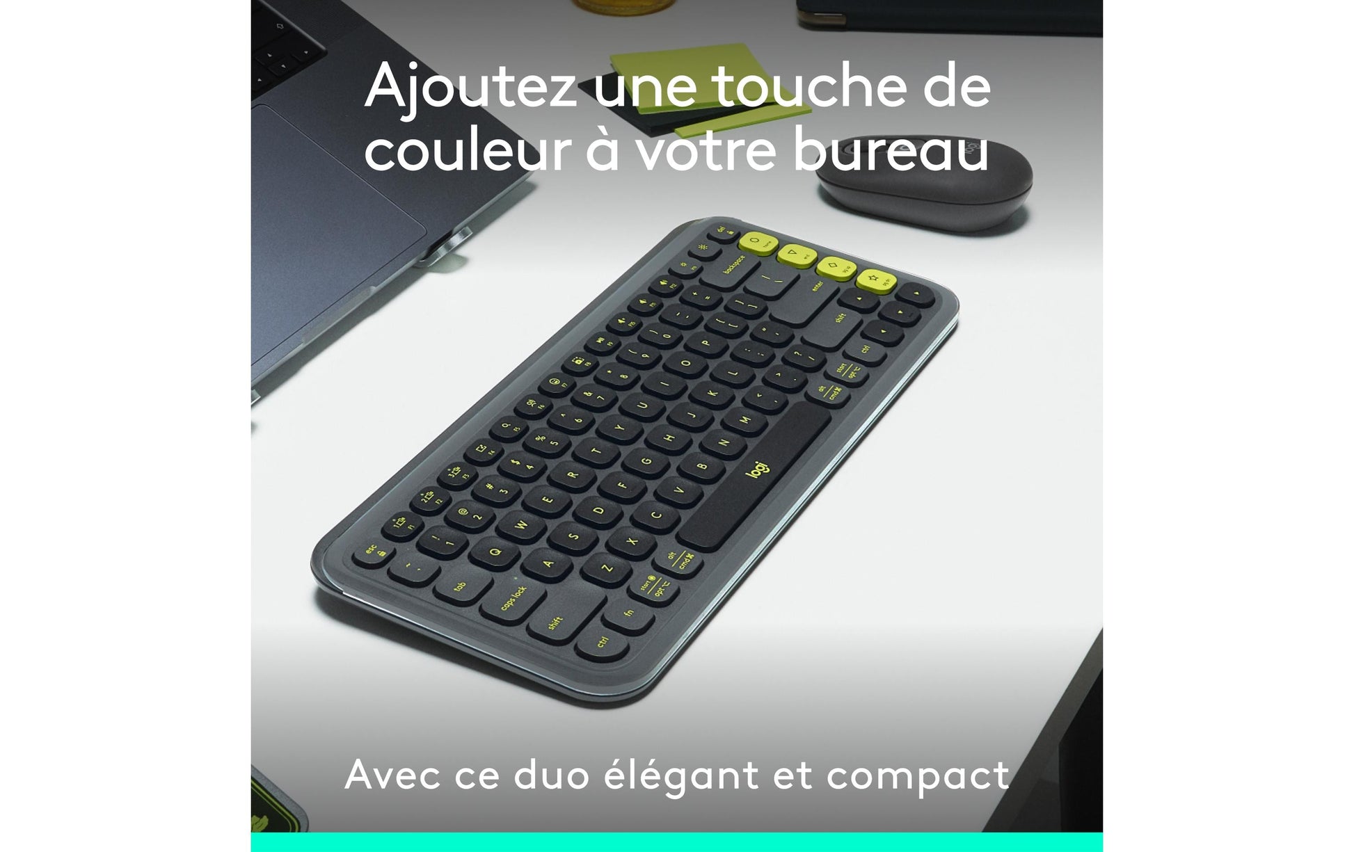 Logitech POP ICON – Tastatur, CH-Layout (DE-CH), Grau