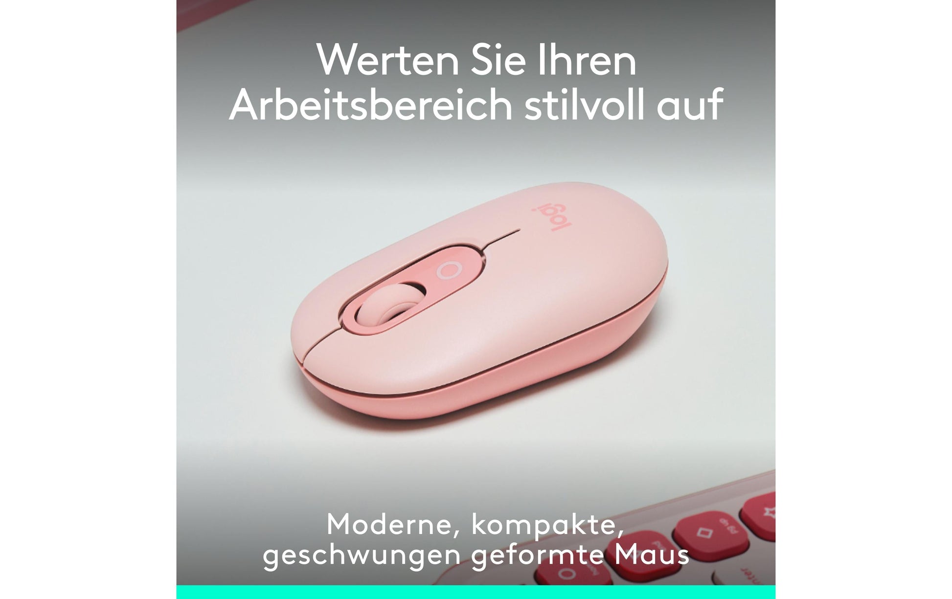 Logitech POP Maus Emoji Rose Maus – Emoji-Taste, Rosa