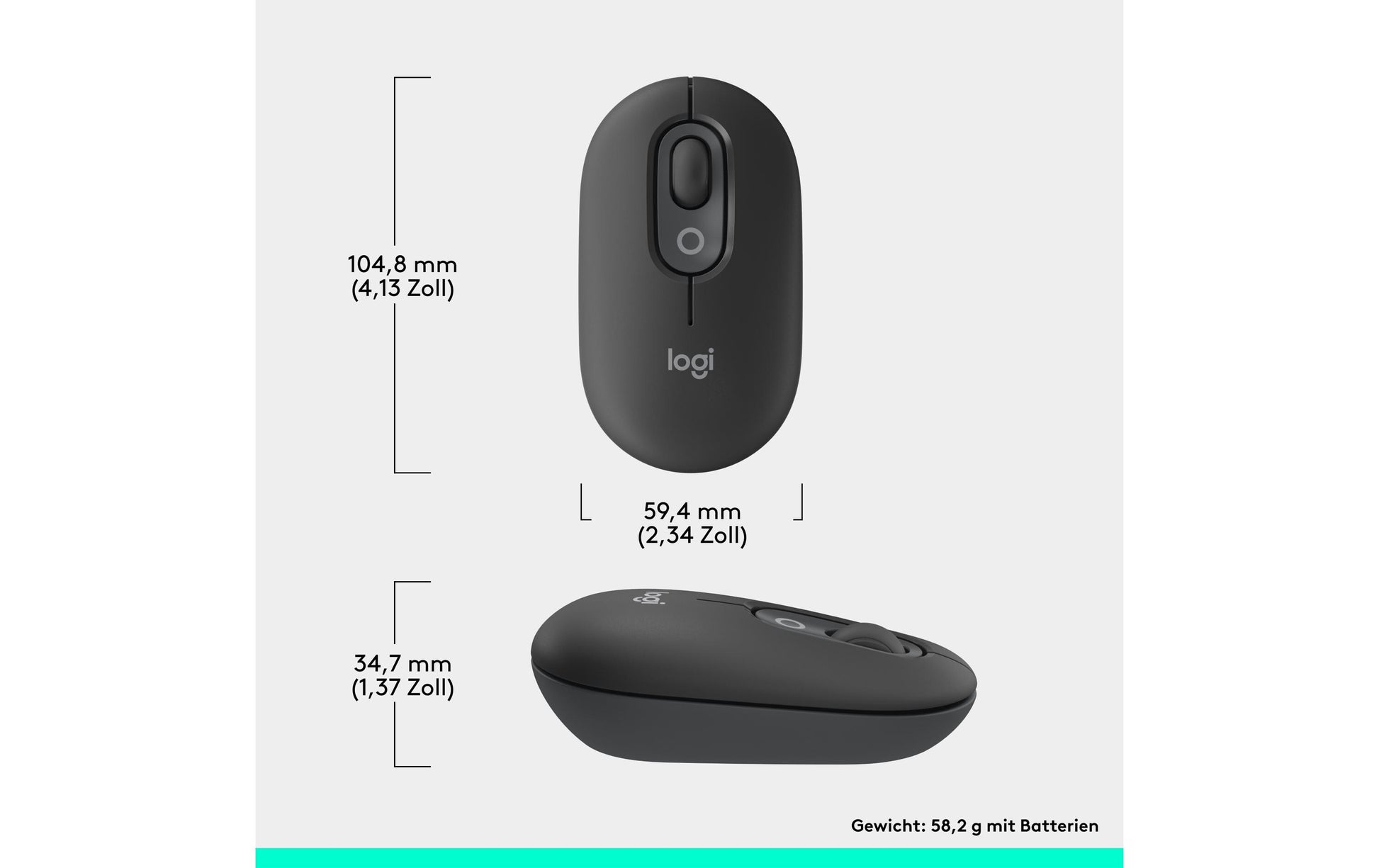 Logitech POP Maus mit Emoji Maus – Graphit