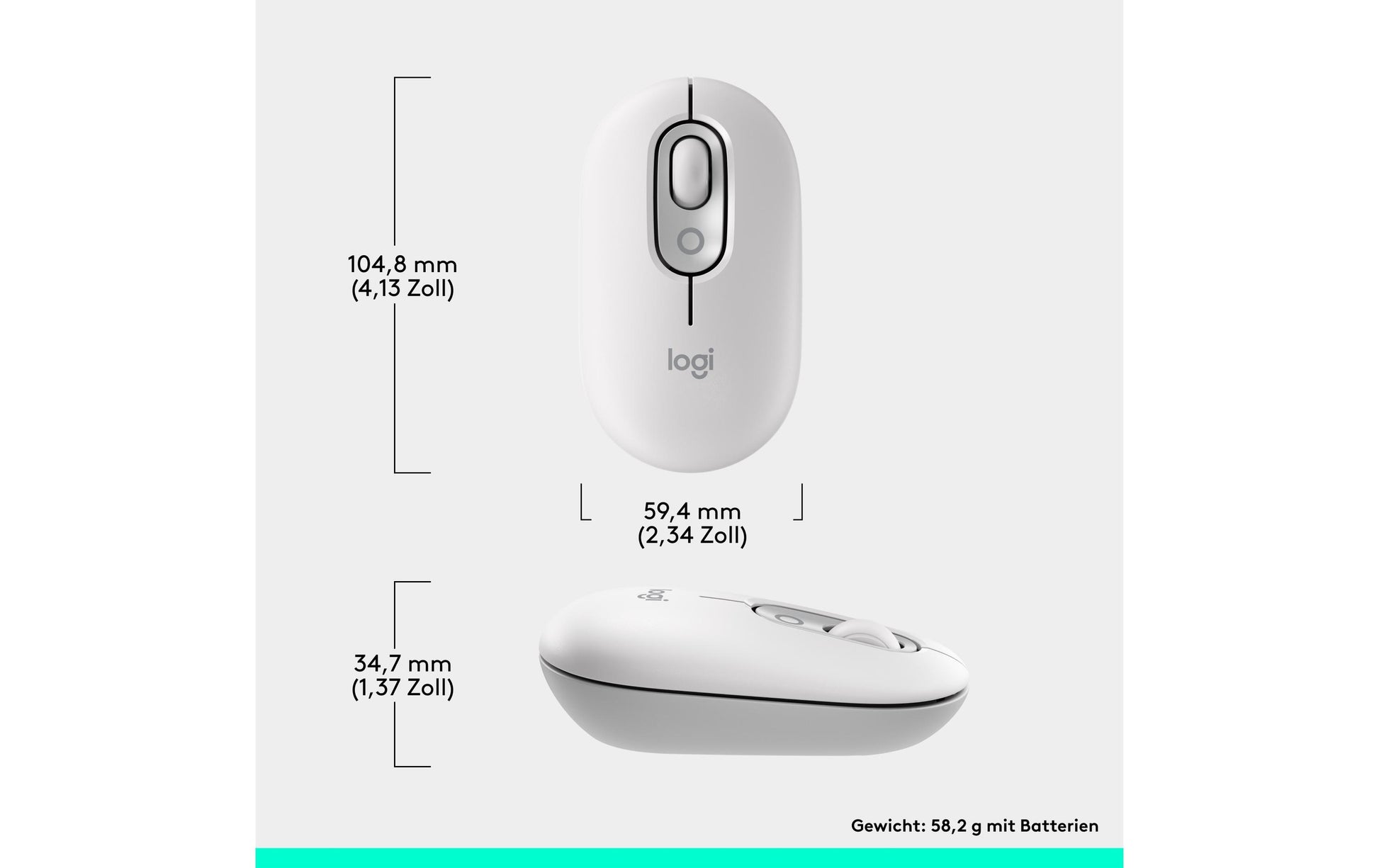 Logitech POP Maus mit Emoji Maus, off-white