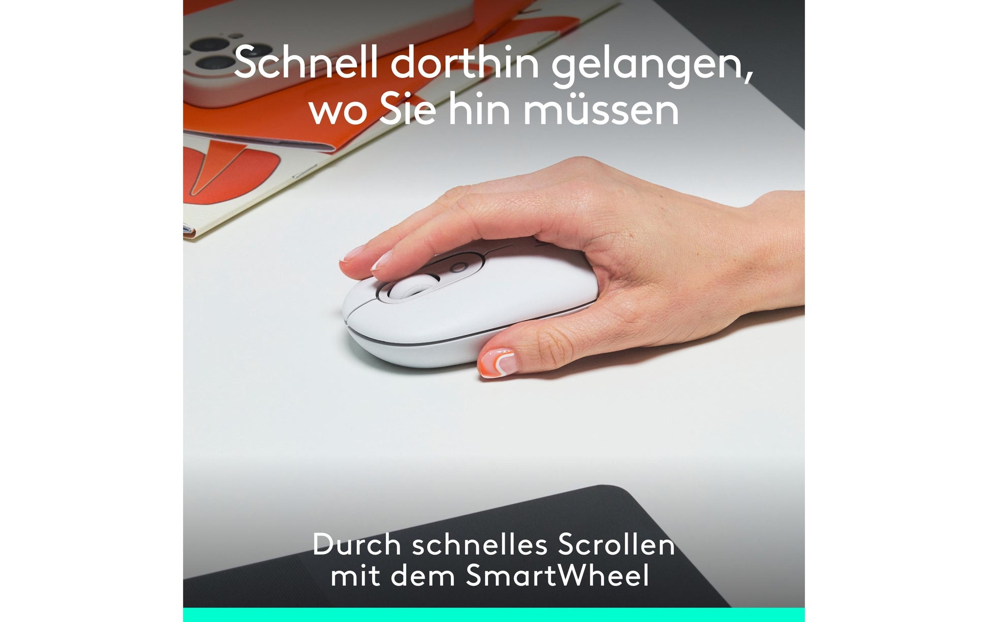 Logitech POP Maus mit Emoji Maus, off-white