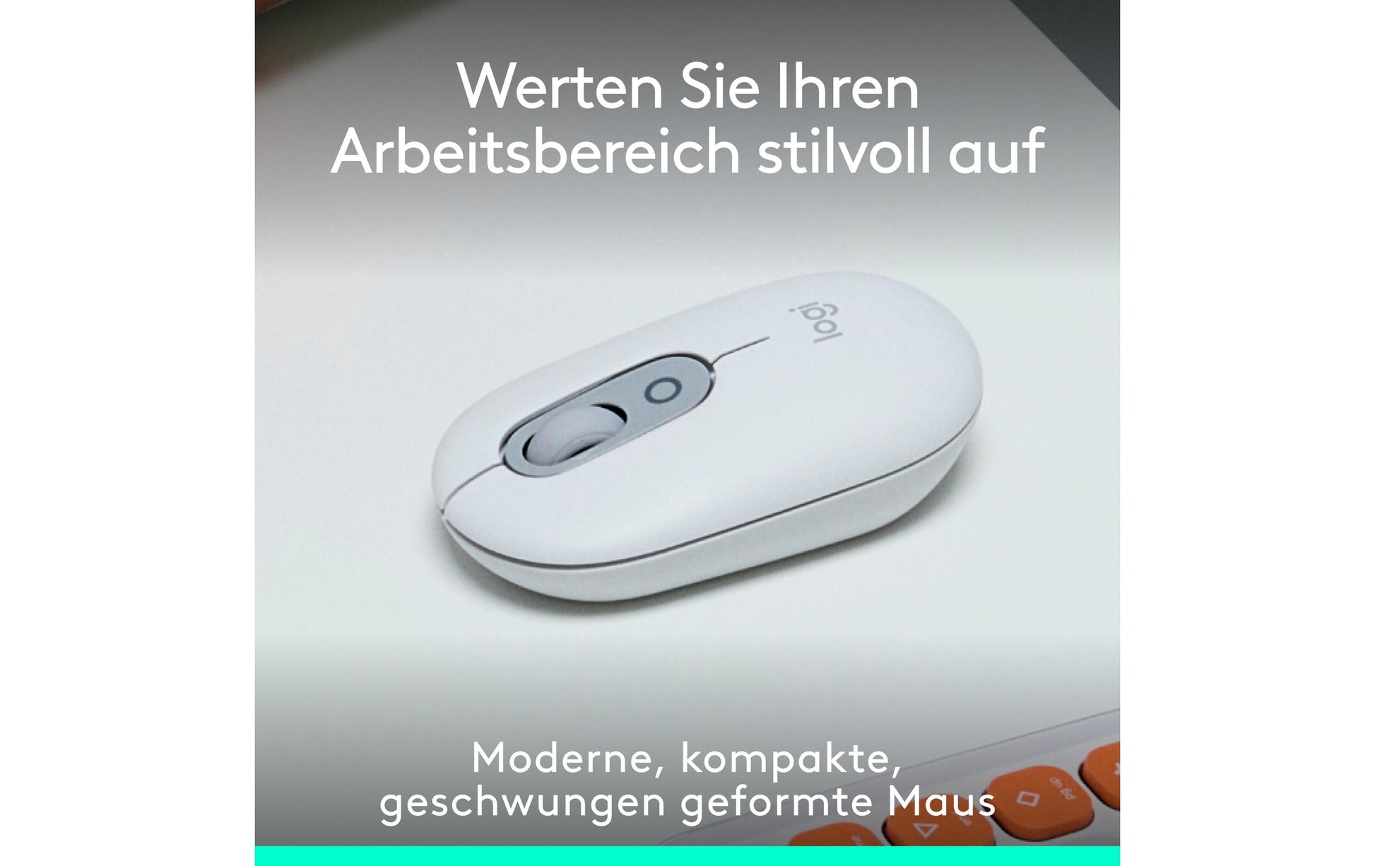 Logitech POP Maus mit Emoji Maus, off-white