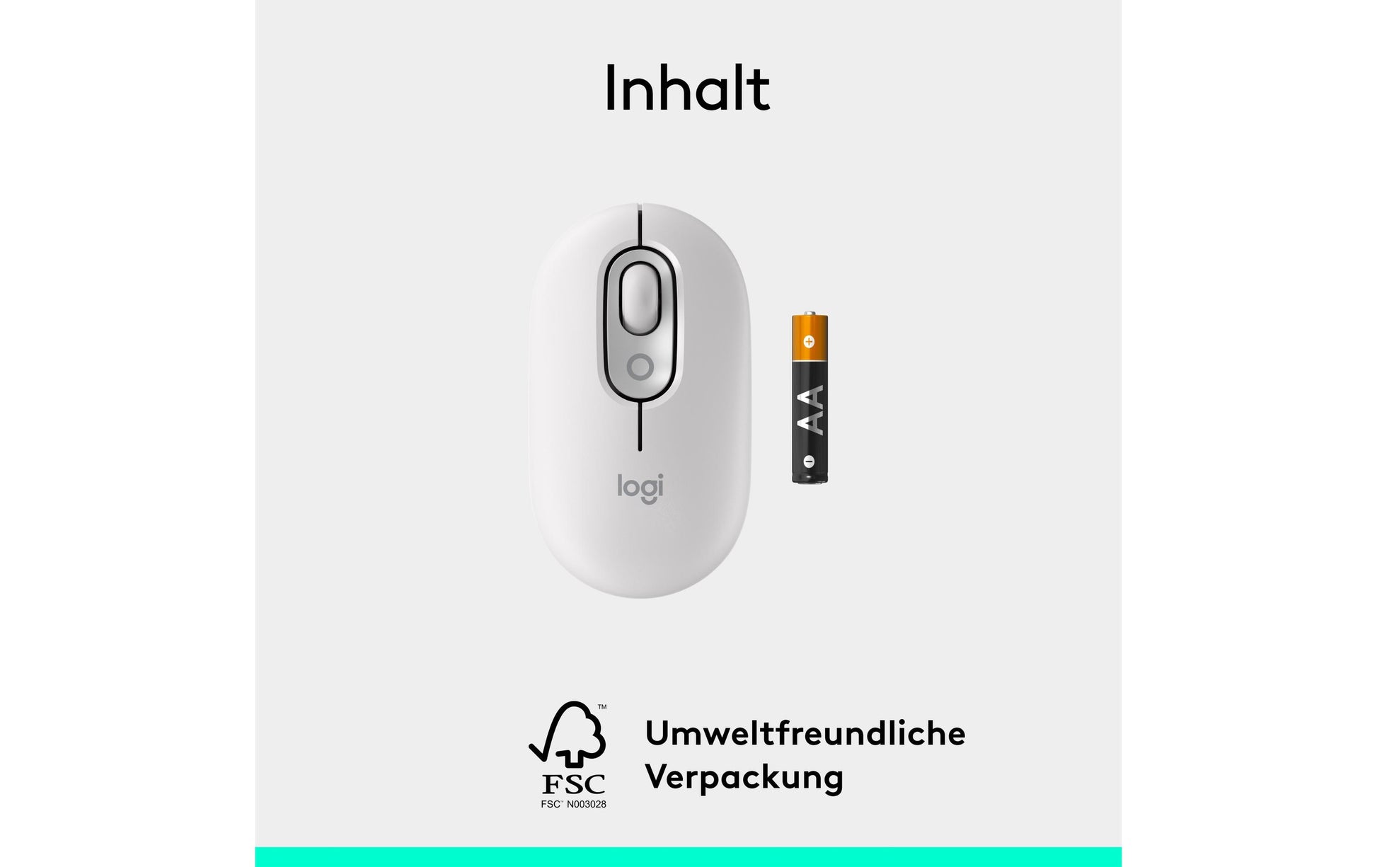 Logitech POP Maus mit Emoji Maus, off-white
