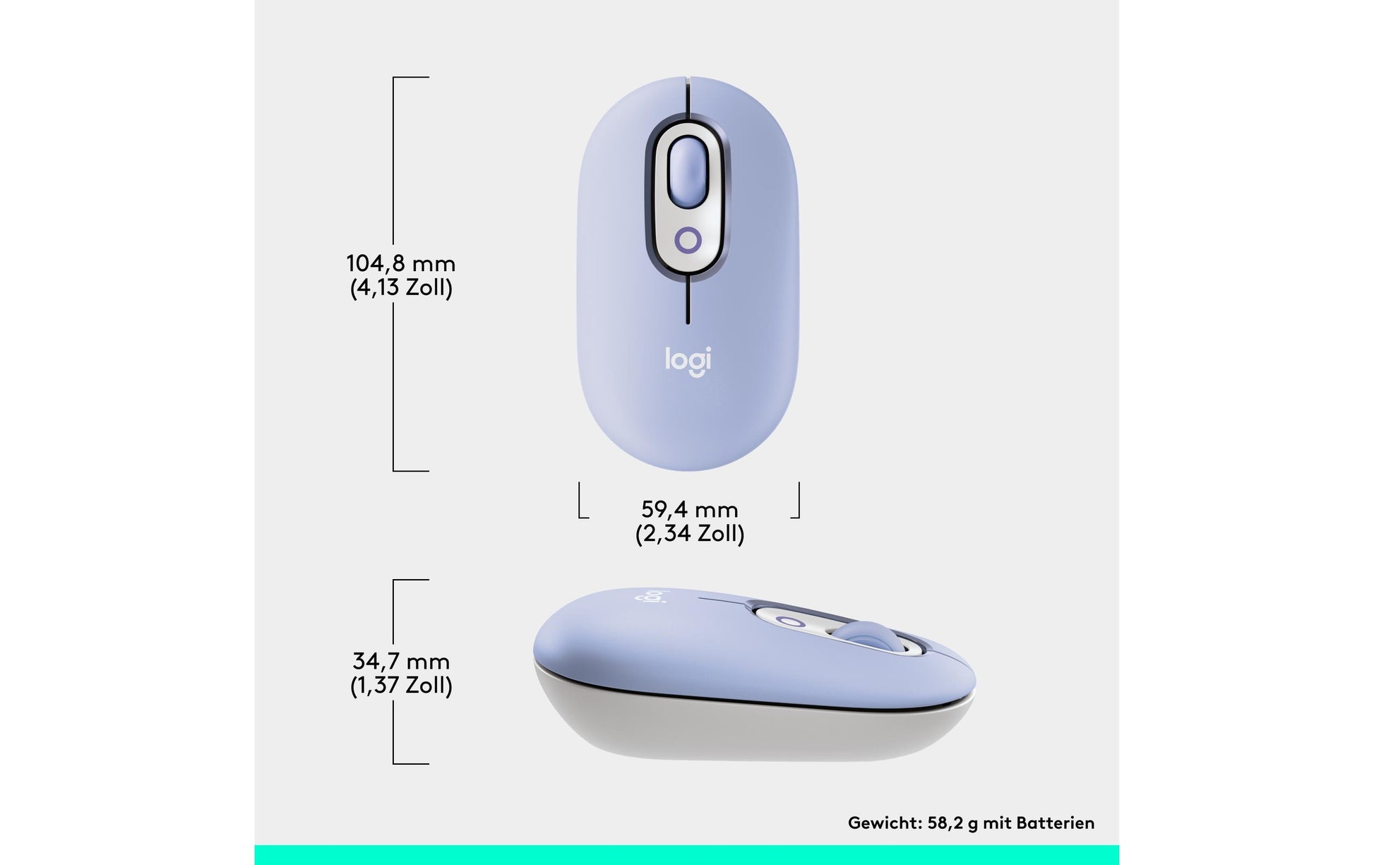 Logitech POP mit Emoji – Maus, lila