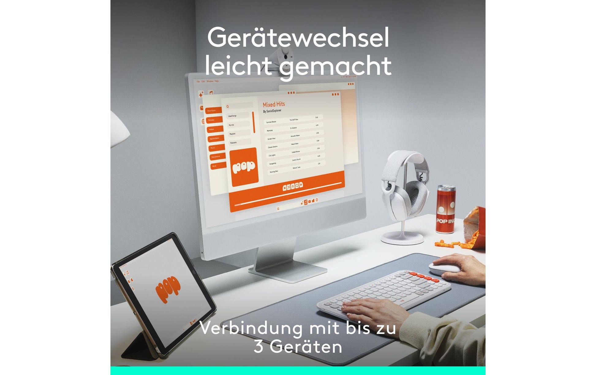 Logitech POP mit Emoji – Maus, lila