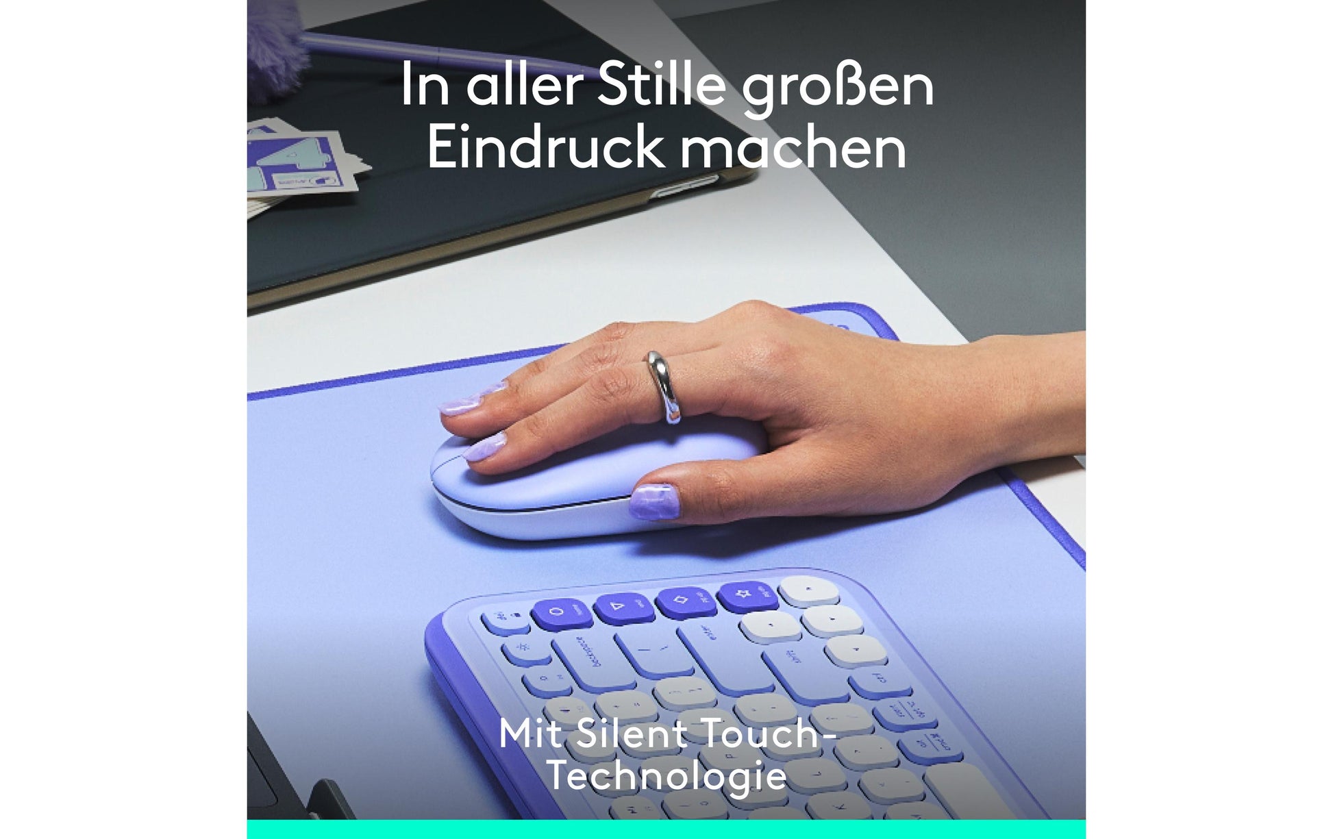 Logitech POP mit Emoji – Maus, lila