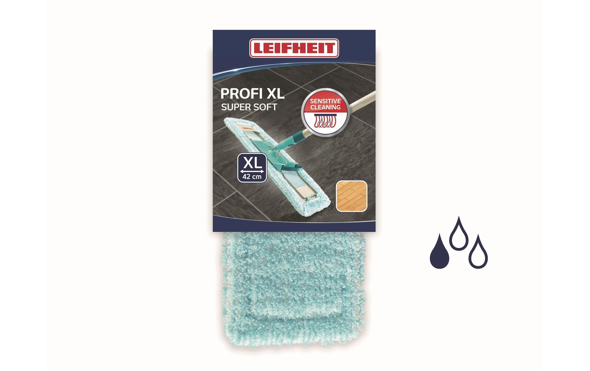 Leifheit Wischbezug Profi Extra Soft – 1 Stk. – Mikrofaser – 42,0 cm
