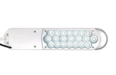 MAUL LED Tischleuchte Atlantic – dreh- & neigbar, Schalter am Kopf – 5’800 K – 400 lm 9 W – weiss Kunststoff