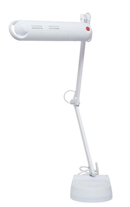 MAUL LED Tischleuchte Atlantic – dreh- & neigbar, Schalter am Kopf – 5’800 K – 400 lm 9 W – weiss Kunststoff