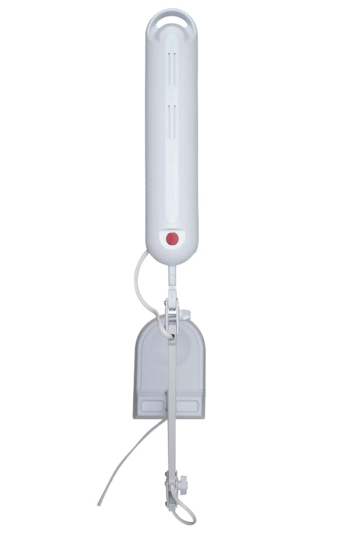 MAUL LED Tischleuchte Atlantic – dreh- & neigbar, Schalter am Kopf – 5’800 K – 400 lm 9 W – weiss Kunststoff