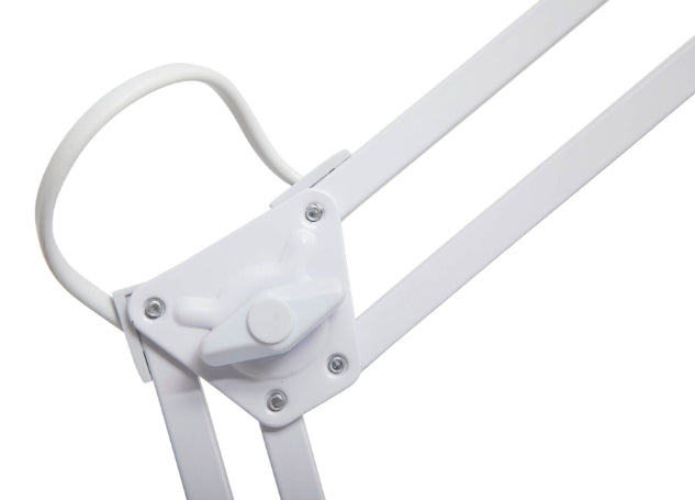 MAUL LED Tischleuchte Atlantic – dreh- & neigbar, Schalter am Kopf – 5’800 K – 400 lm 9 W – weiss Kunststoff