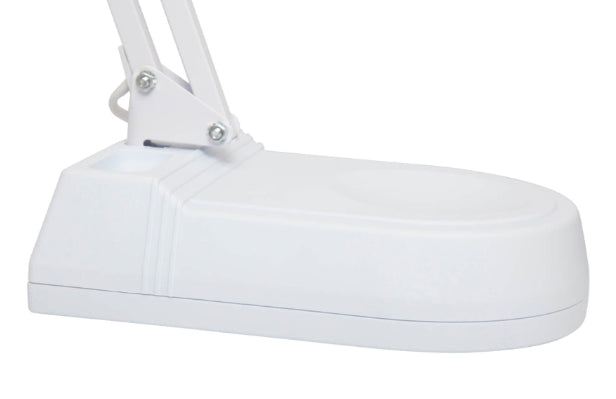 MAUL LED Tischleuchte Atlantic – dreh- & neigbar, Schalter am Kopf – 5’800 K – 400 lm 9 W – weiss Kunststoff