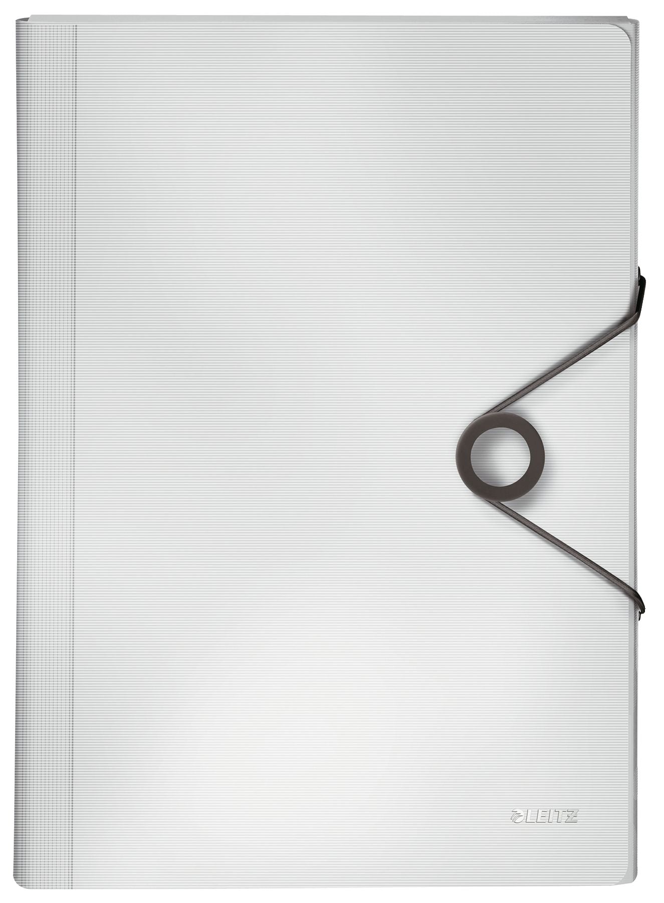 Leitz Solid Fächermappe A4 – 6 Fächer, Gummiband, Polypropylen (PP), Weiss, bis 250 Blatt