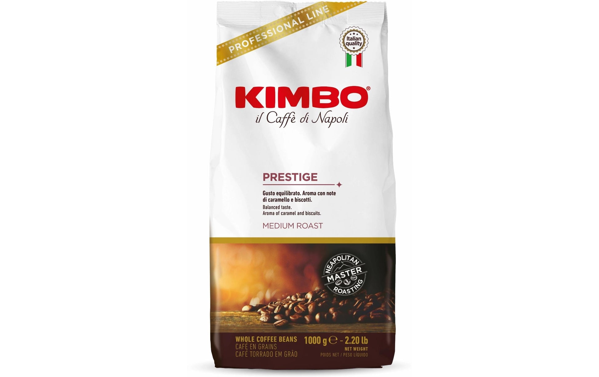 Kimbo Espresso Bar Prestige – Kaffeebohnen – Espresso, Arabica/Robusta, Mittel, 1 kg
