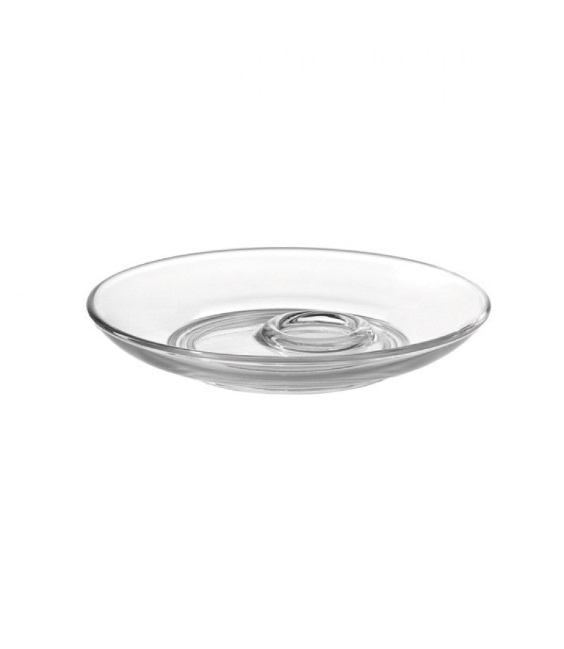 LEONARDO Untertassen Senso – 6er Set, Ø 11,5 cm, Kalk-Natron-Glas, Transparent, spülmaschinenfest