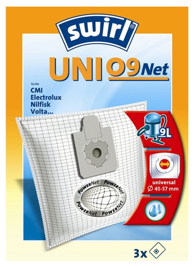 Swirl Staubbeutel UNI09 – 3 Stück, für Electrolux, Kärcher, Nilfisk und andere