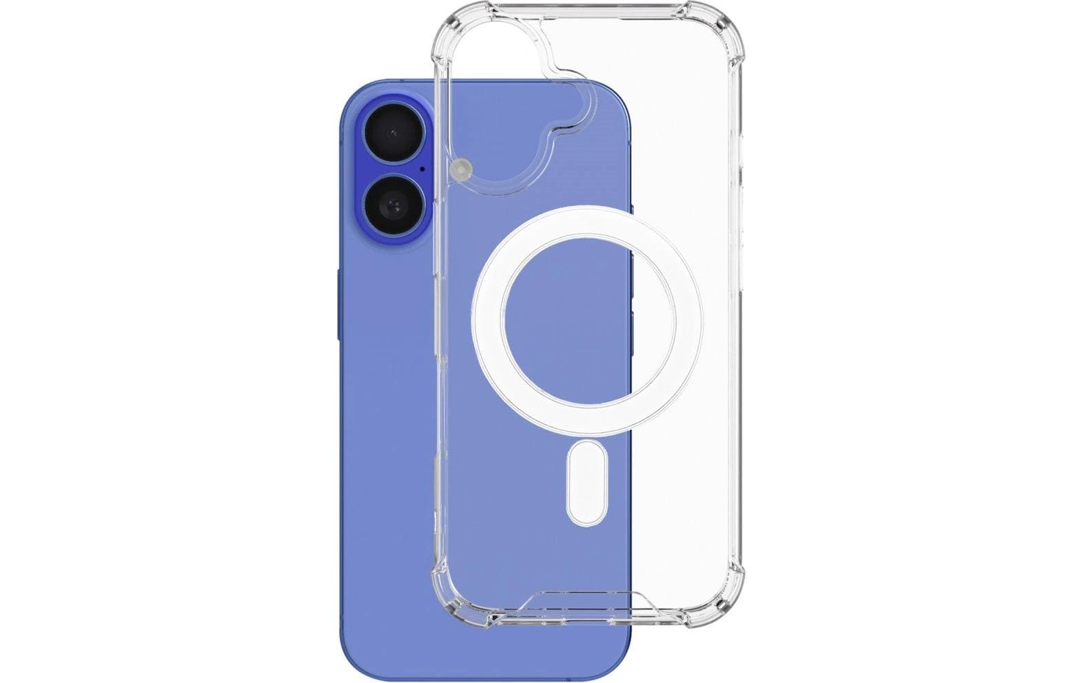 4smarts Hybrid Case Ibiza Backcover – für Apple iPhone 16, PC+TPU, Transparent, bis 1,2 m sturzsicher