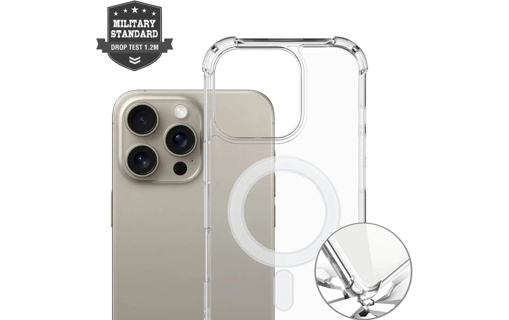 4smarts Hybrid Case Ibiza – Backcover – für Apple iPhone 16 Pro Max, PC+TPU, Transparent, bis 1,2 m sturzsicher