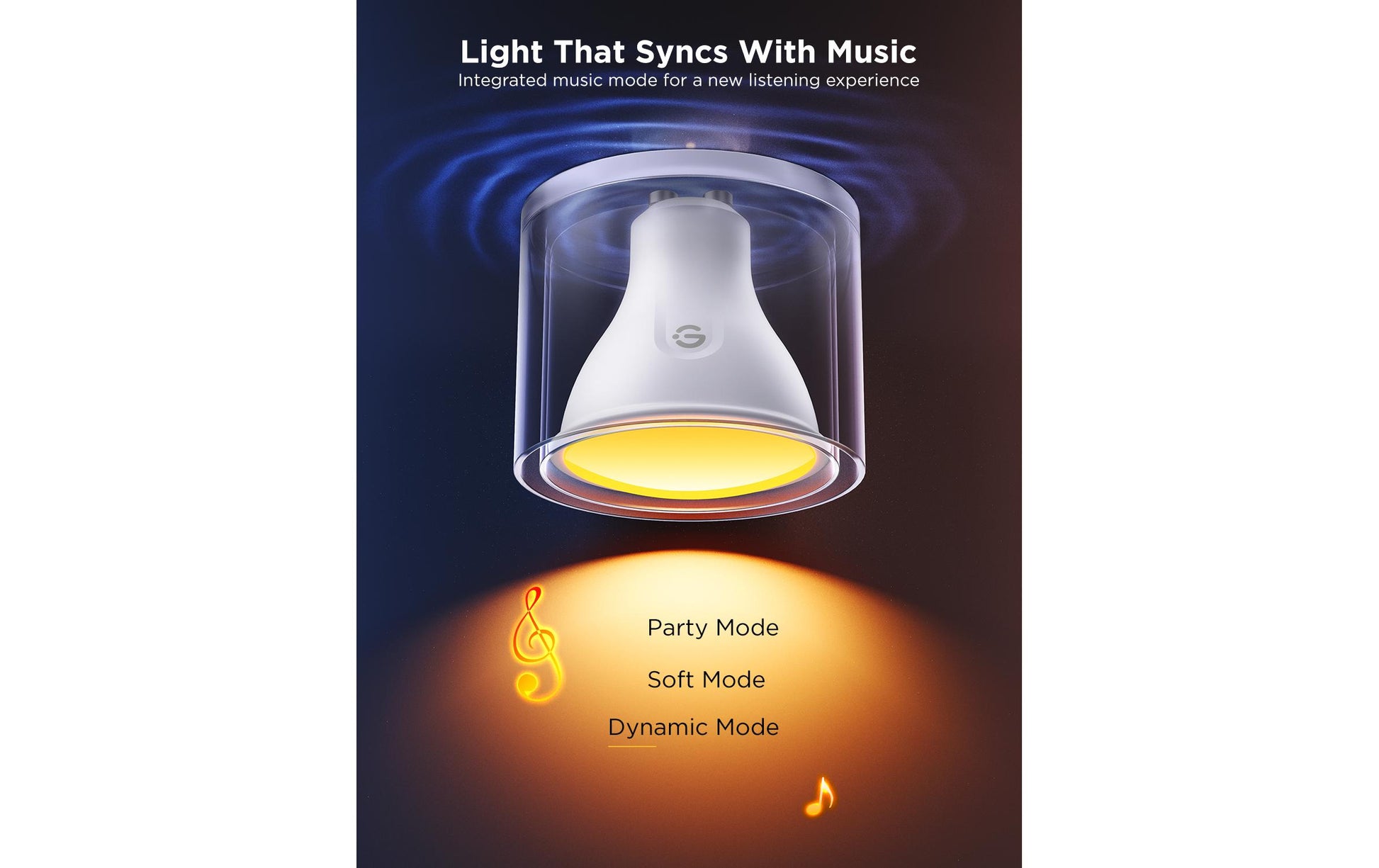 Govee Smart-Leuchtmittel GU10 – RGB+CCT 2700–6500 K, 400 lm, 4,8 W, WLAN/Bluetooth – 2 Stk.