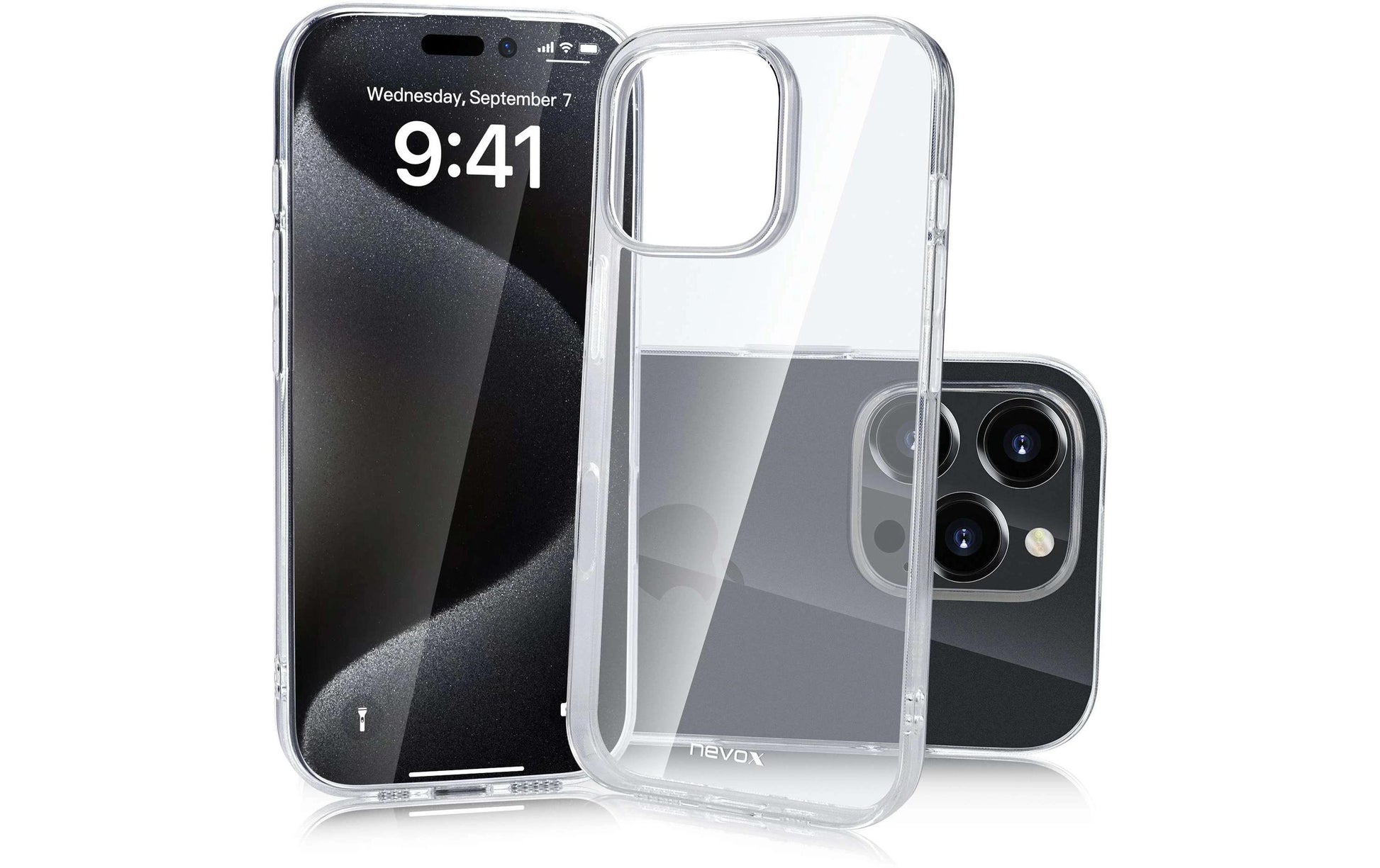 nevox StyleShell Flex Backcover – für Apple iPhone 16 Pro, TPU, Transparent