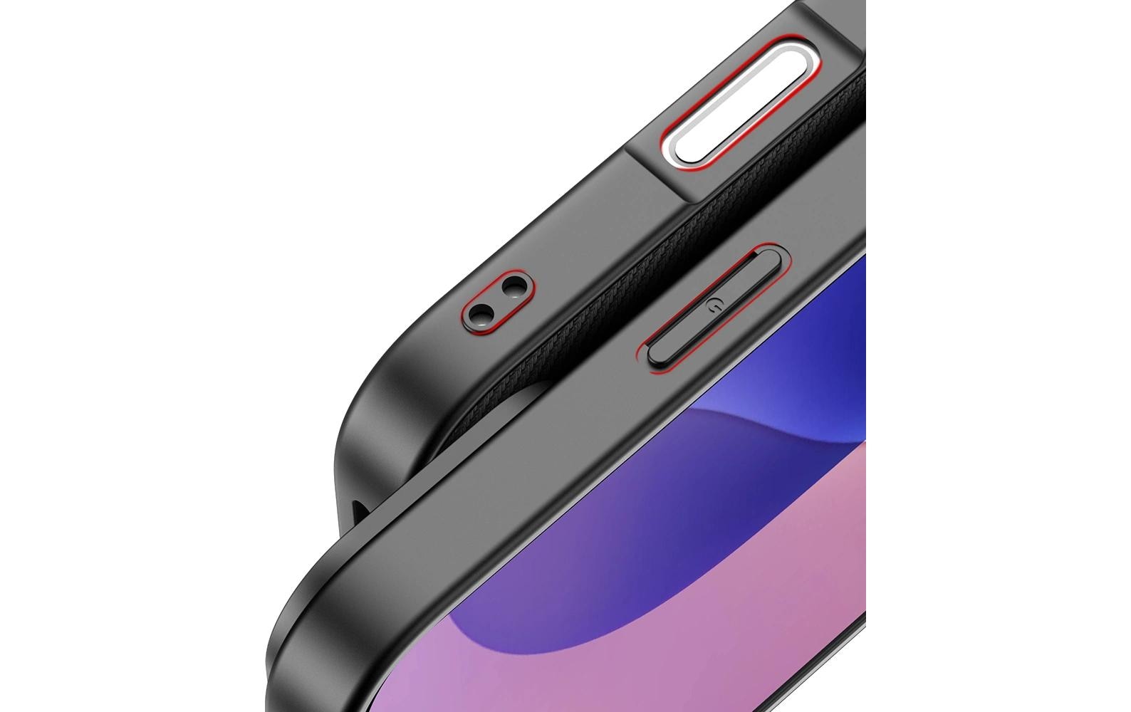 nevox StyleShell NYLO Backcover – für Apple iPhone 16 Pro Max, Nylon+PC+TPU, schwarz