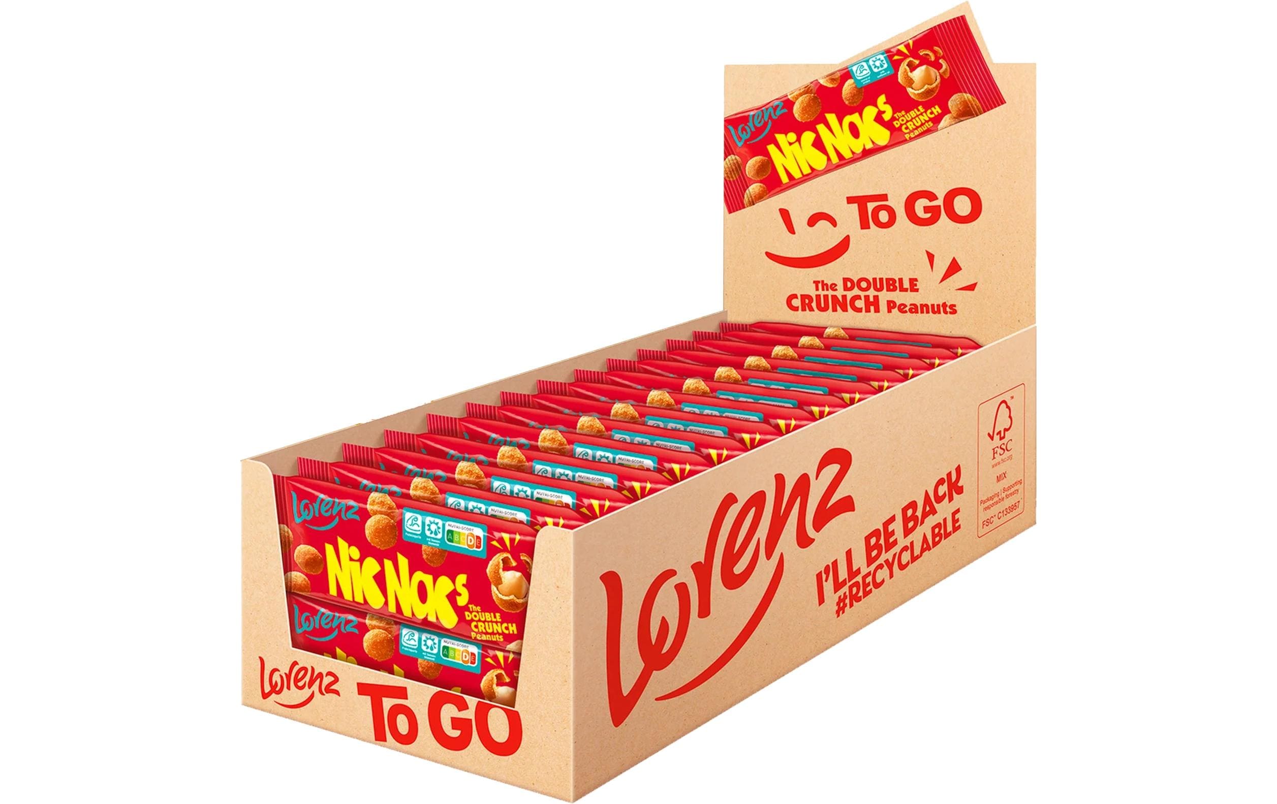 Lorenz Nic Nac's Erdnüsse – pikant – 24 × 40 g